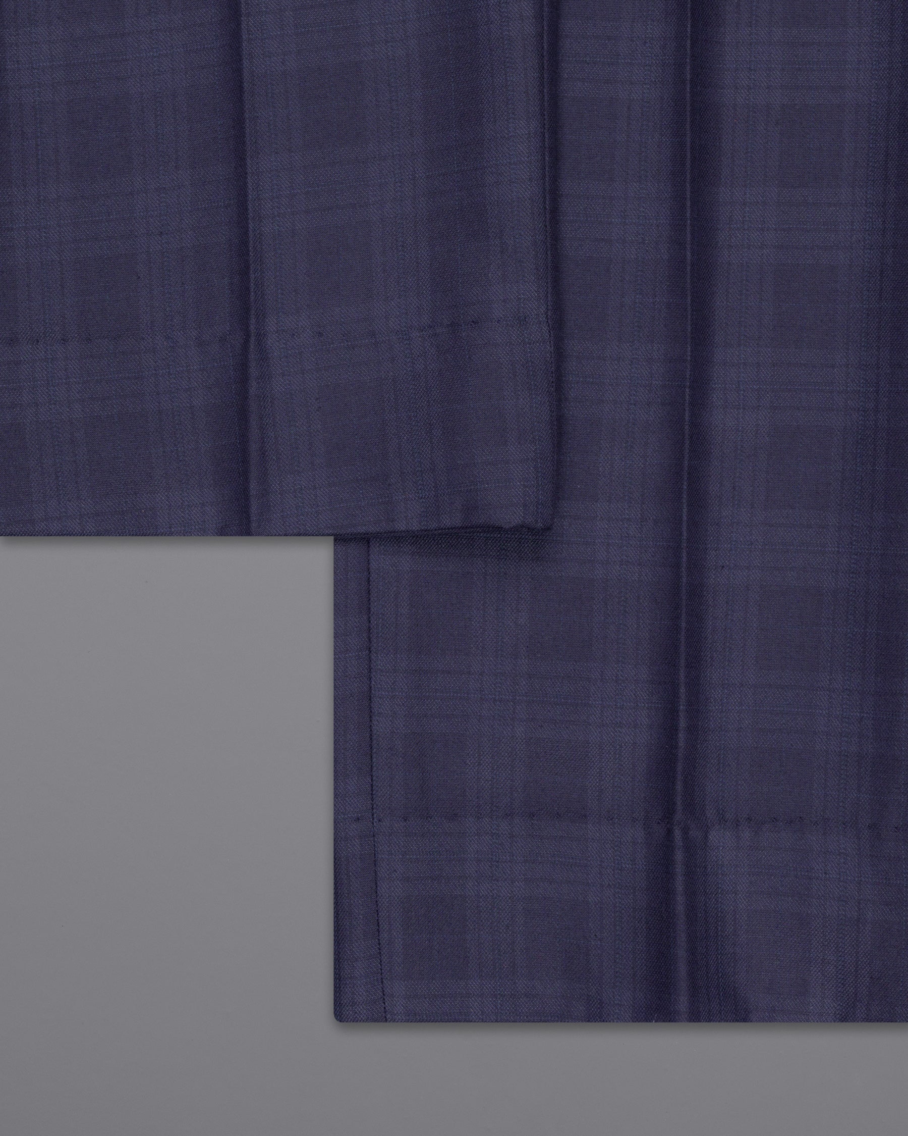 Martinique Blue Wool Rich Plaid Pant