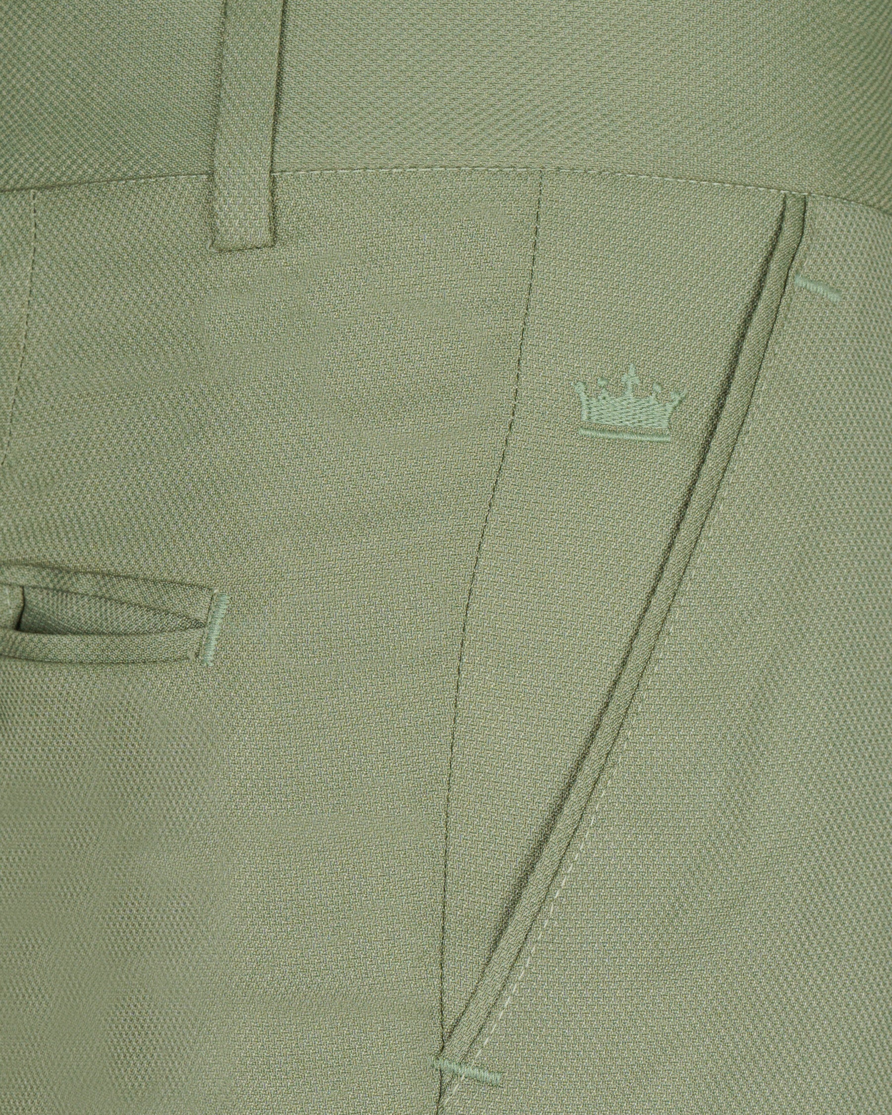 Camouflage Green Wool rich Pant