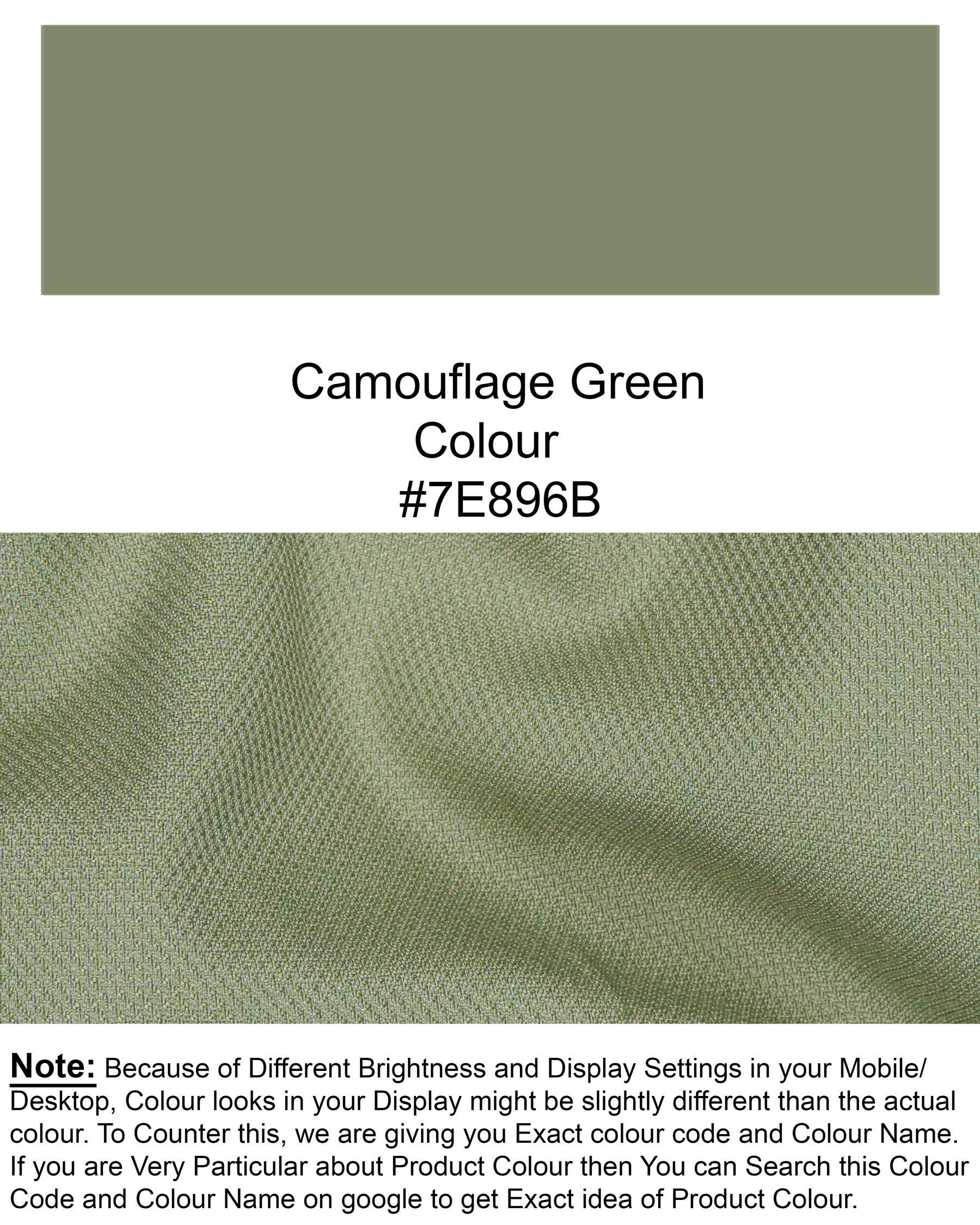 Camouflage Green Wool rich Pant