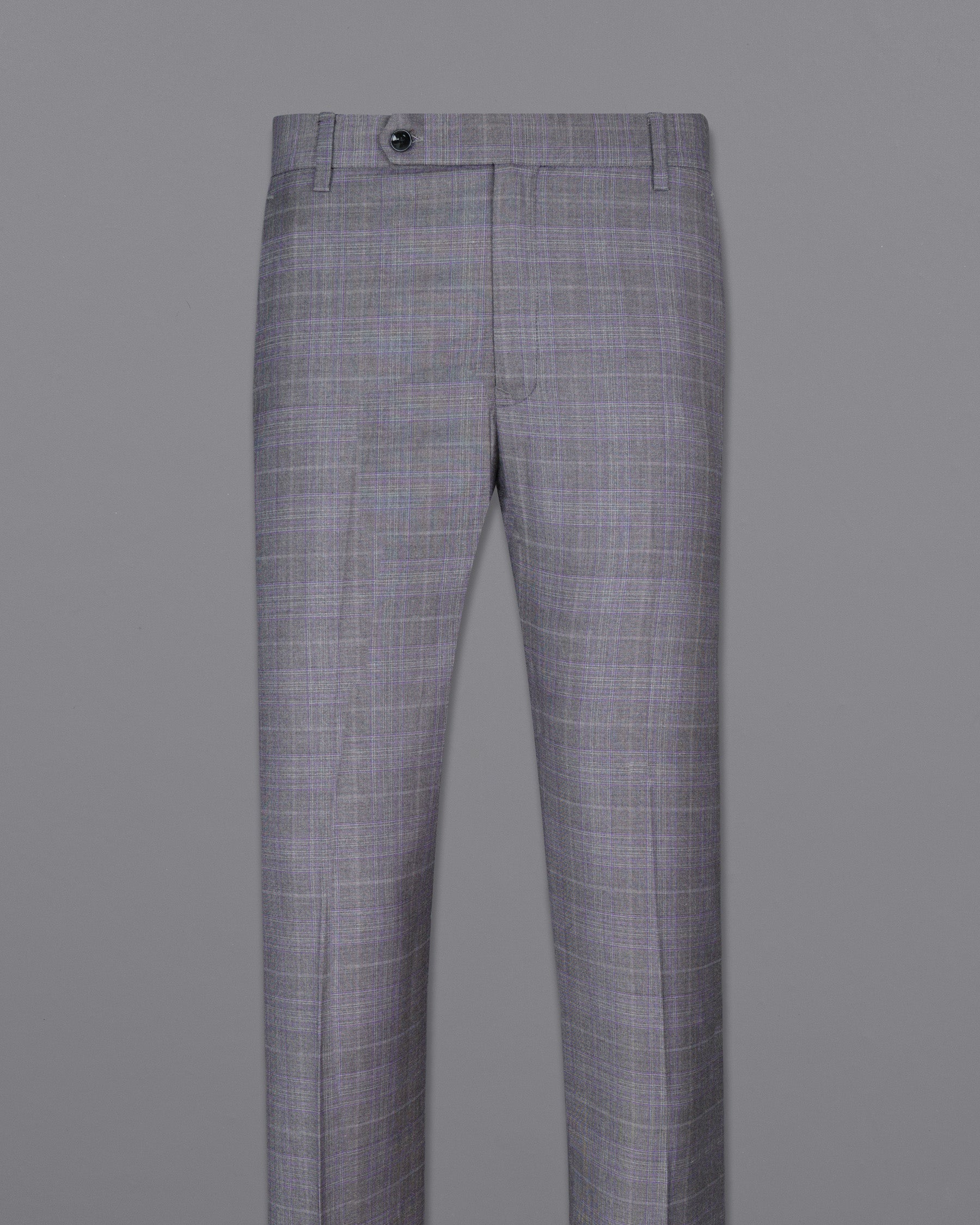 Fedora Plaid Wool Rich Pant