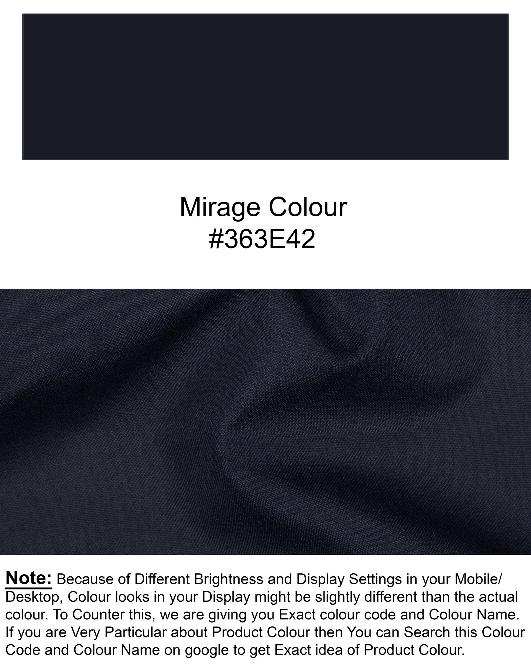 Mirage Blue Wool Rich Pant