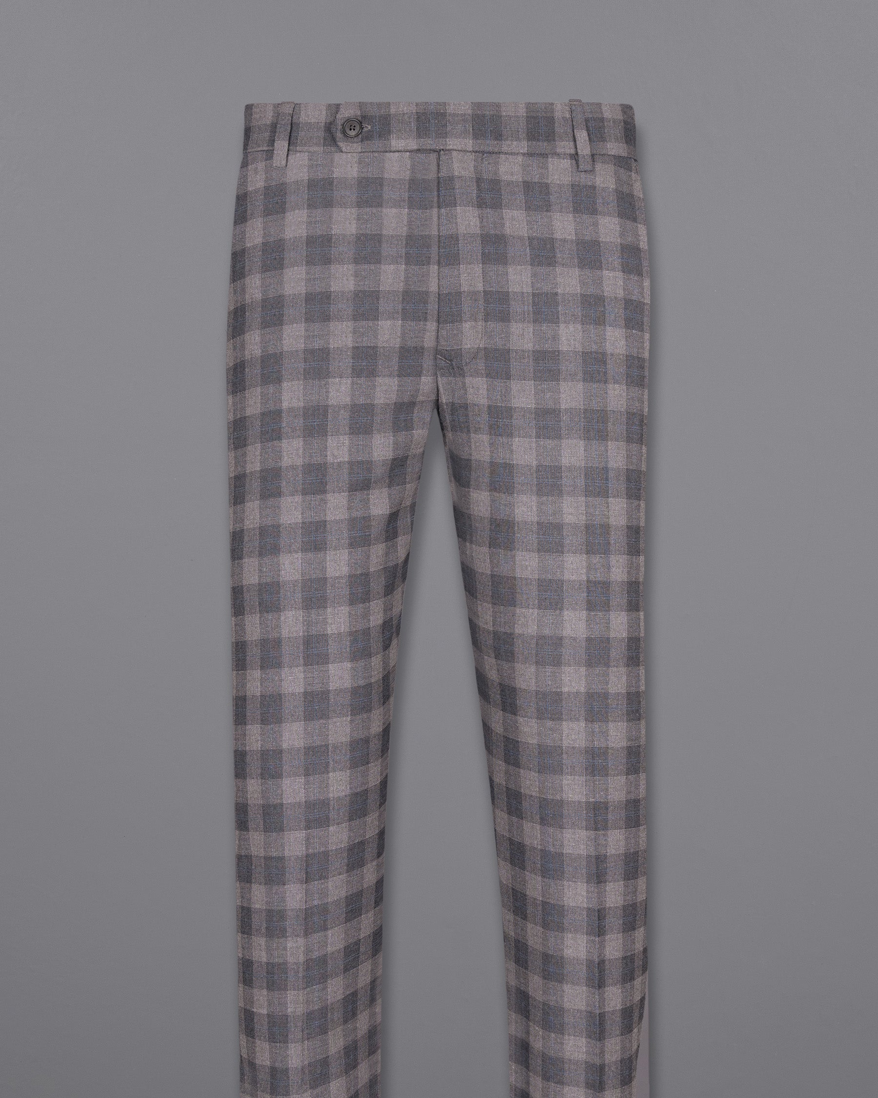 Nobel and Chicago Grey Plaid Wool Rich Pant