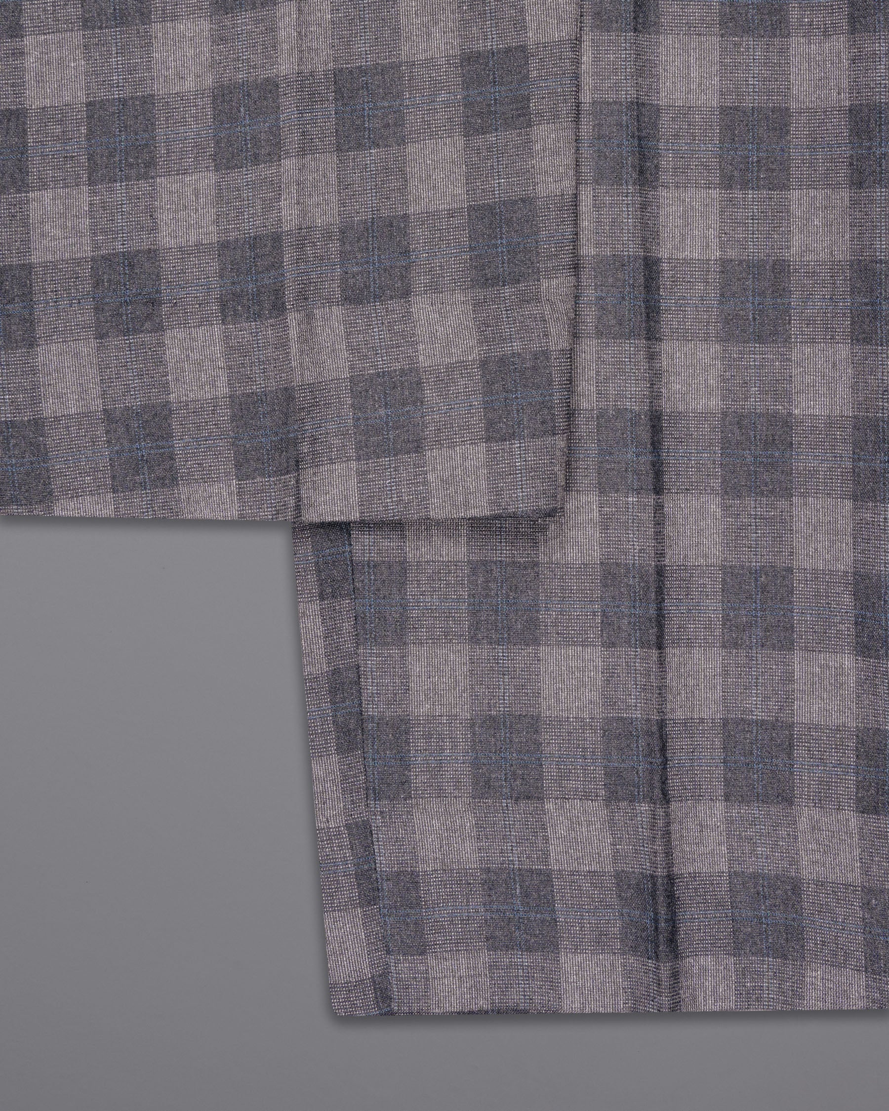 Nobel and Chicago Grey Plaid Wool Rich Pant