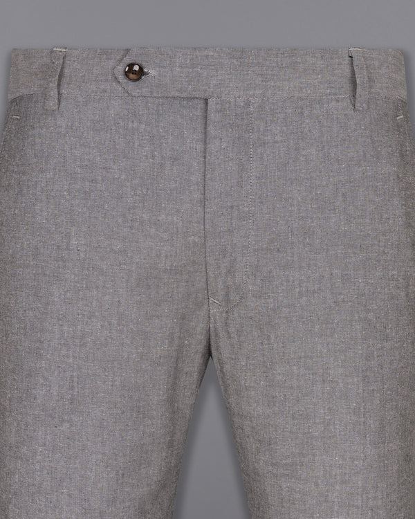 Mountain Mist Grey Luxurious Linen Pant