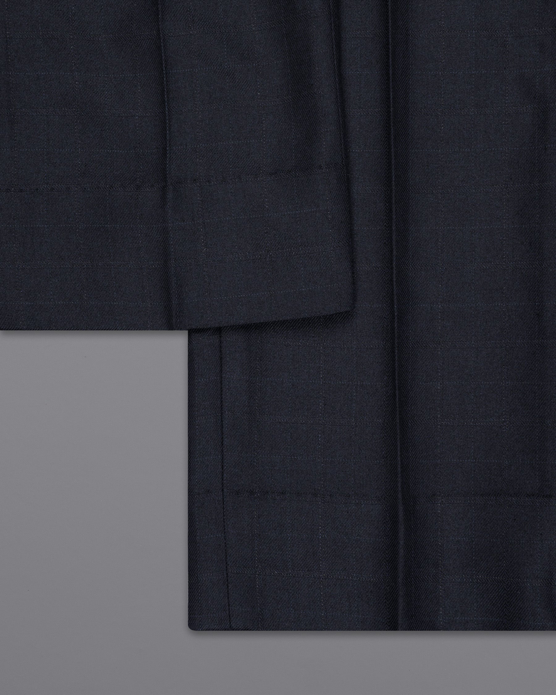 Mirage Black Subtle windowpane Wool Rich Pant