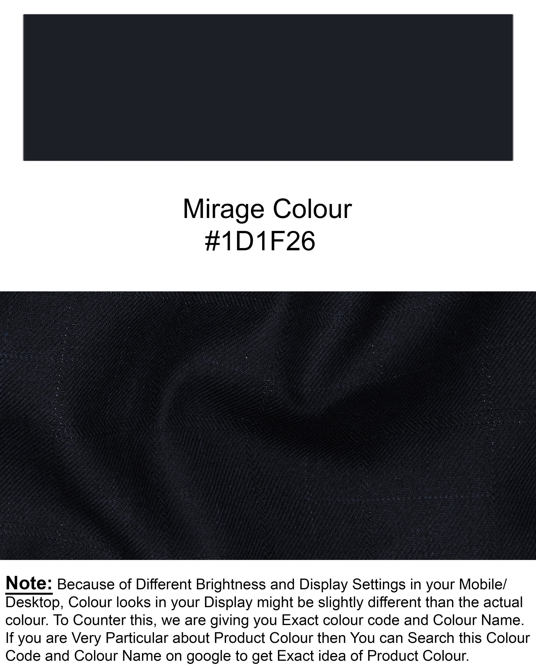 Mirage Black Subtle windowpane Wool Rich Pant