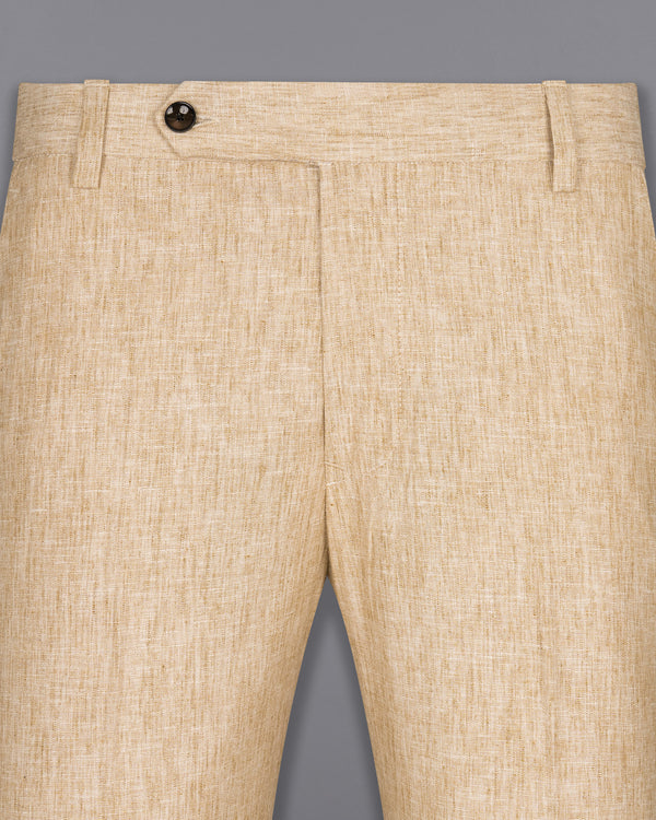 Cream Luxurious Linen Pant