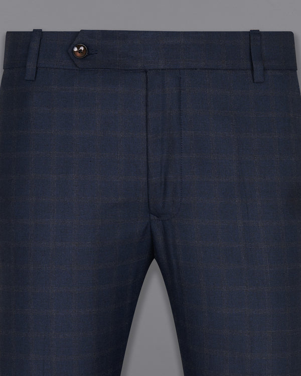 Ebony Clay Windowpane Wool Rich Pant