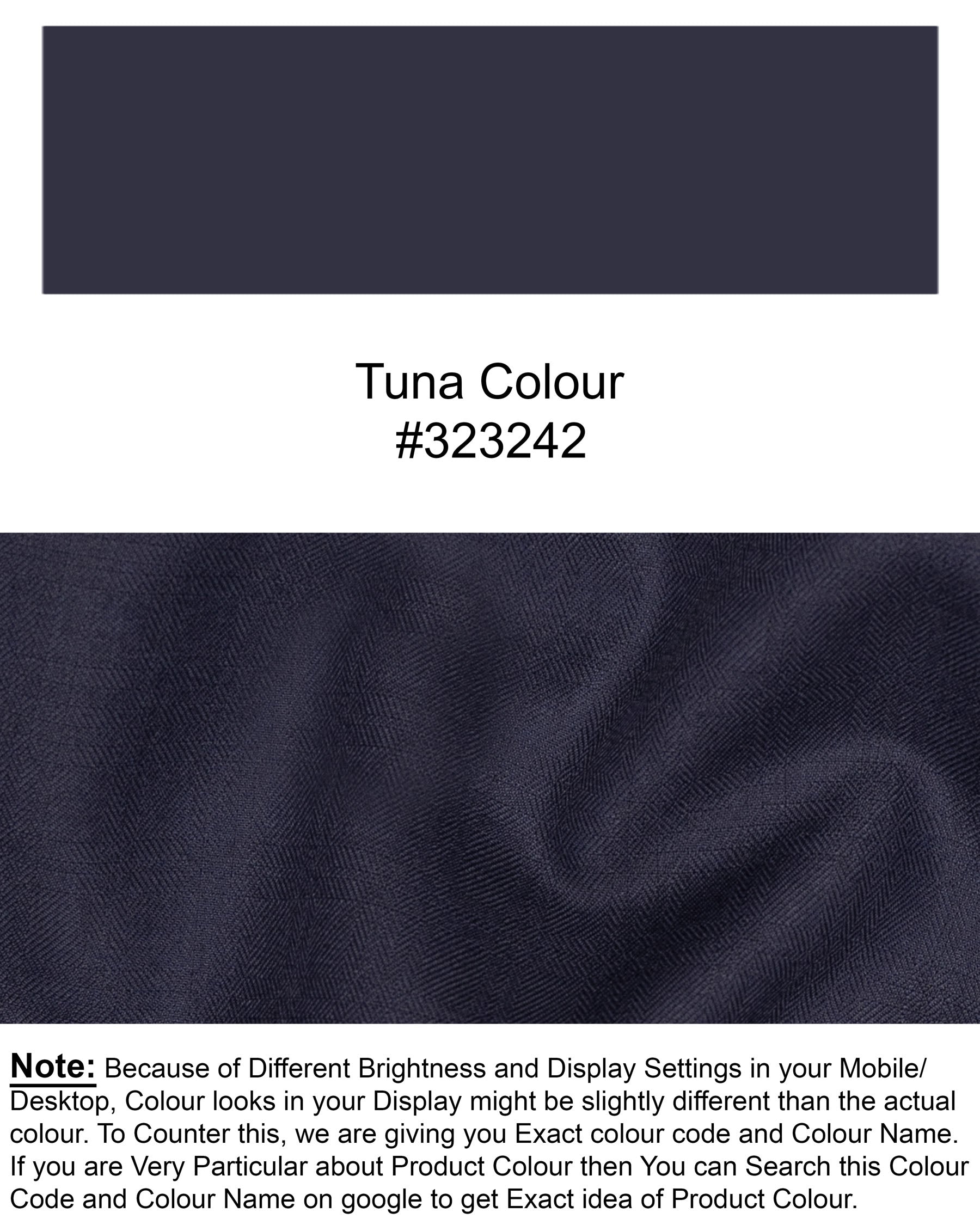 Tuna Blue Wool Rich Pant T1505-28, T1505-30, T1505-32, T1505-34, T1505-36, T1505-38, T1505-40, T1505-42, T1505-44