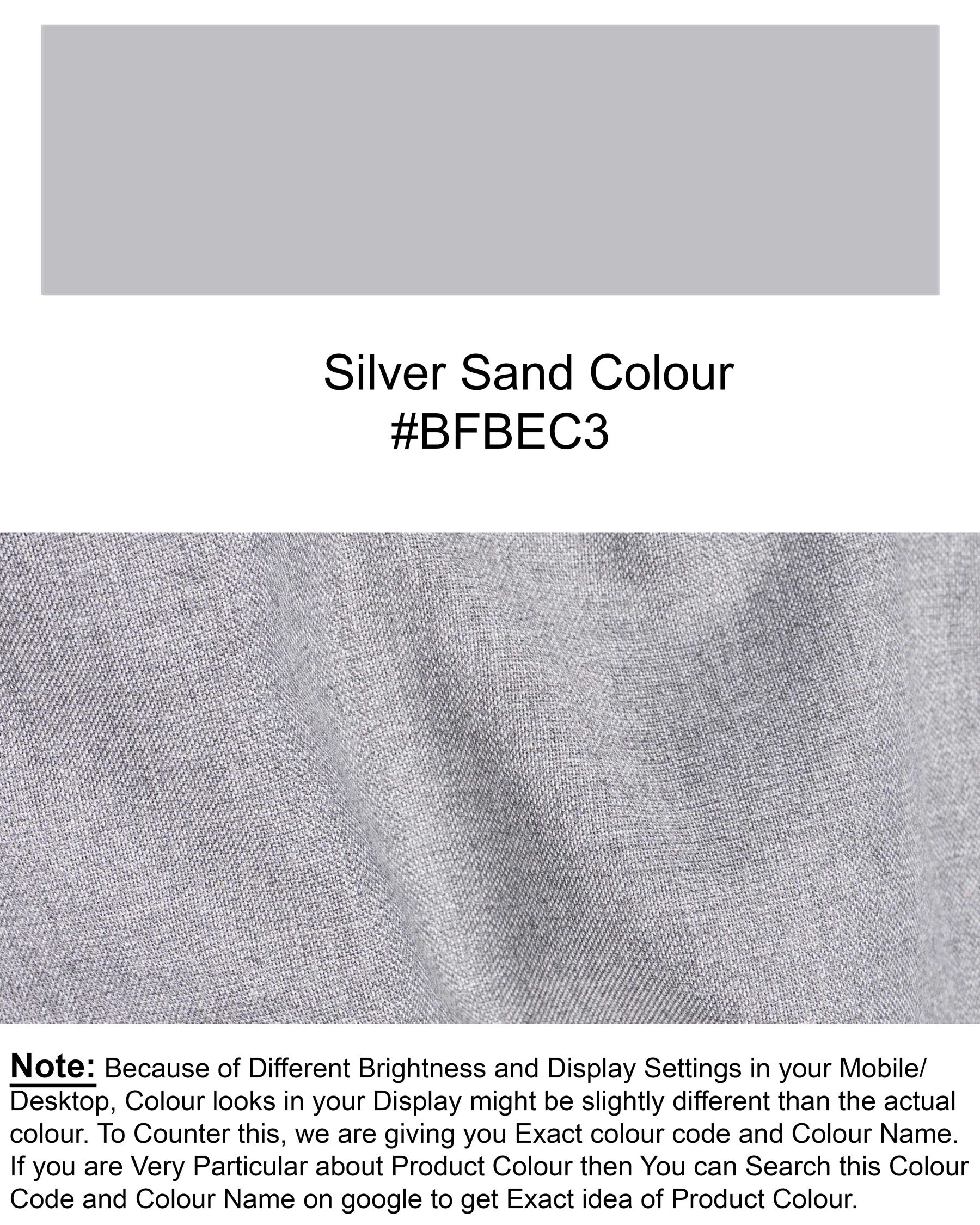 Silver Sand Grey Wool Rich Pant T1529-28, T1529-30, T1529-32, T1529-34, T1529-36, T1529-38, T1529-40, T1529-42, T1529-44