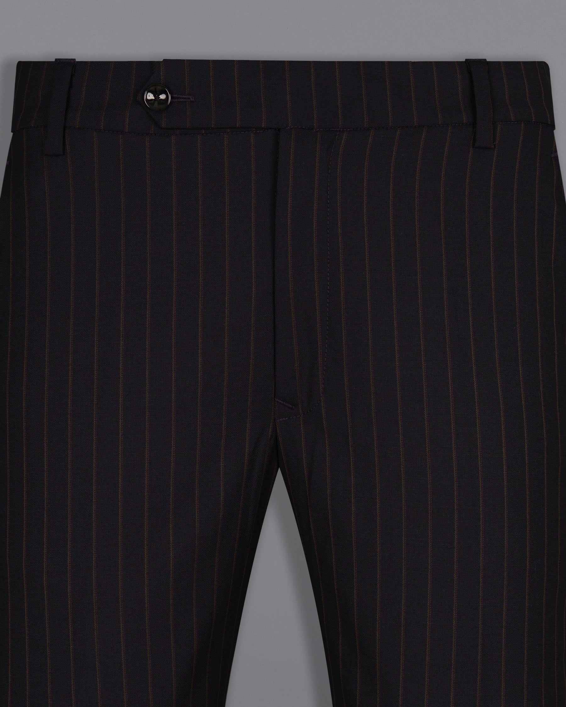 Jade Black Striped Wool Rich Pant T1534-28, T1534-30, T1534-32, T1534-34, T1534-36, T1534-38, T1534-40, T1534-42, T1534-44