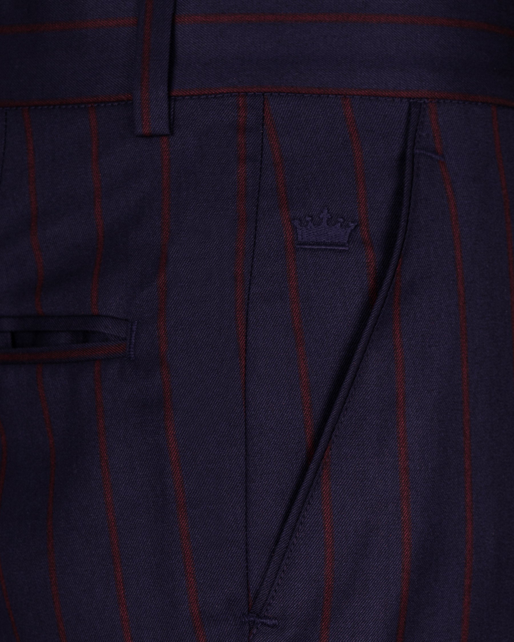 Midnight Express Blue Striped Wool Rich Pant T1551-28, T1551-30, T1551-32, T1551-34, T1551-36, T1551-38, T1551-40, T1551-42, T1551-44