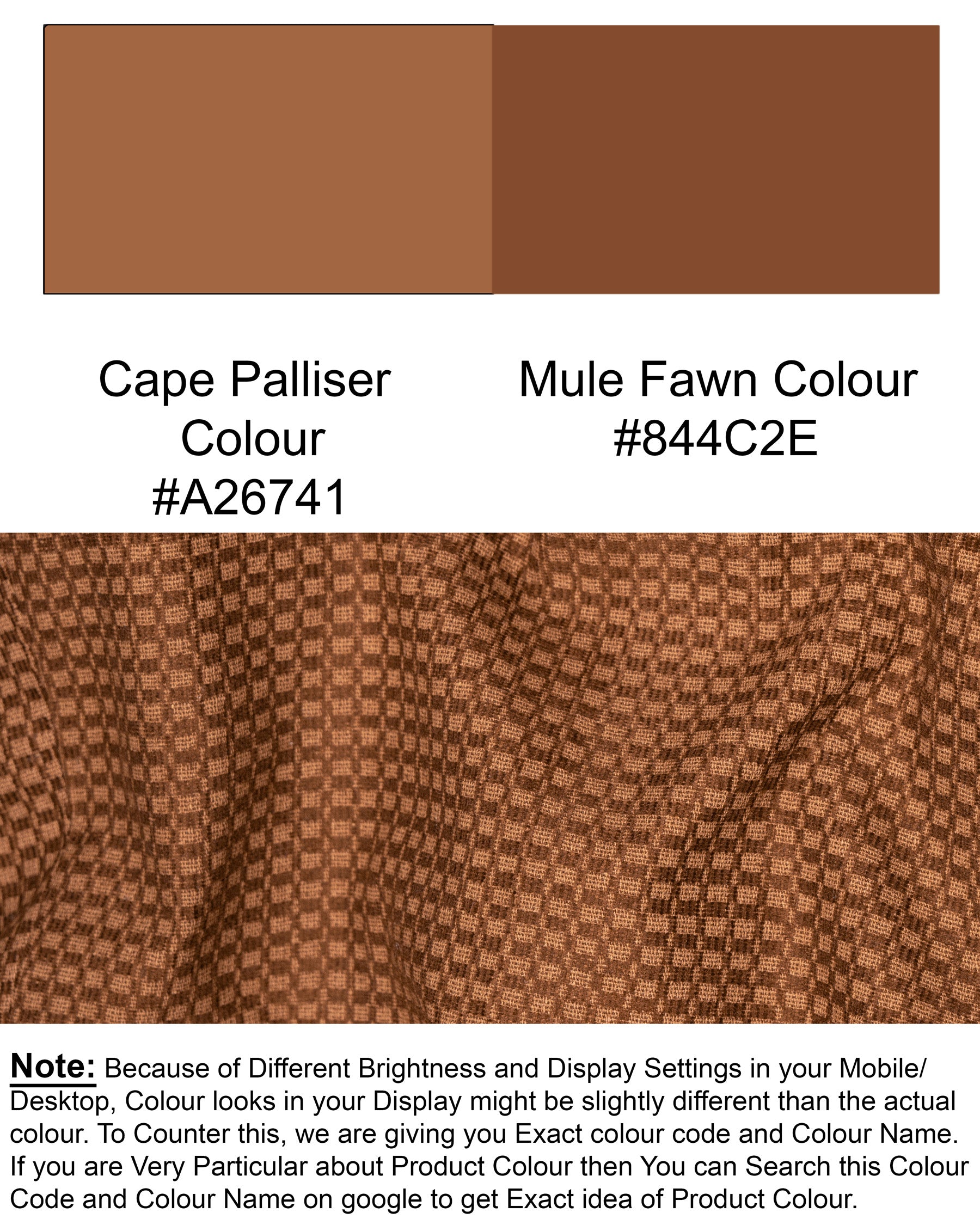 Cape Palliser Brown Velvet Corduroy Box patterned Sports Pant T1553-28, T1553-30, T1553-32, T1553-34, T1553-36, T1553-38, T1553-40, T1553-42, T1553-44