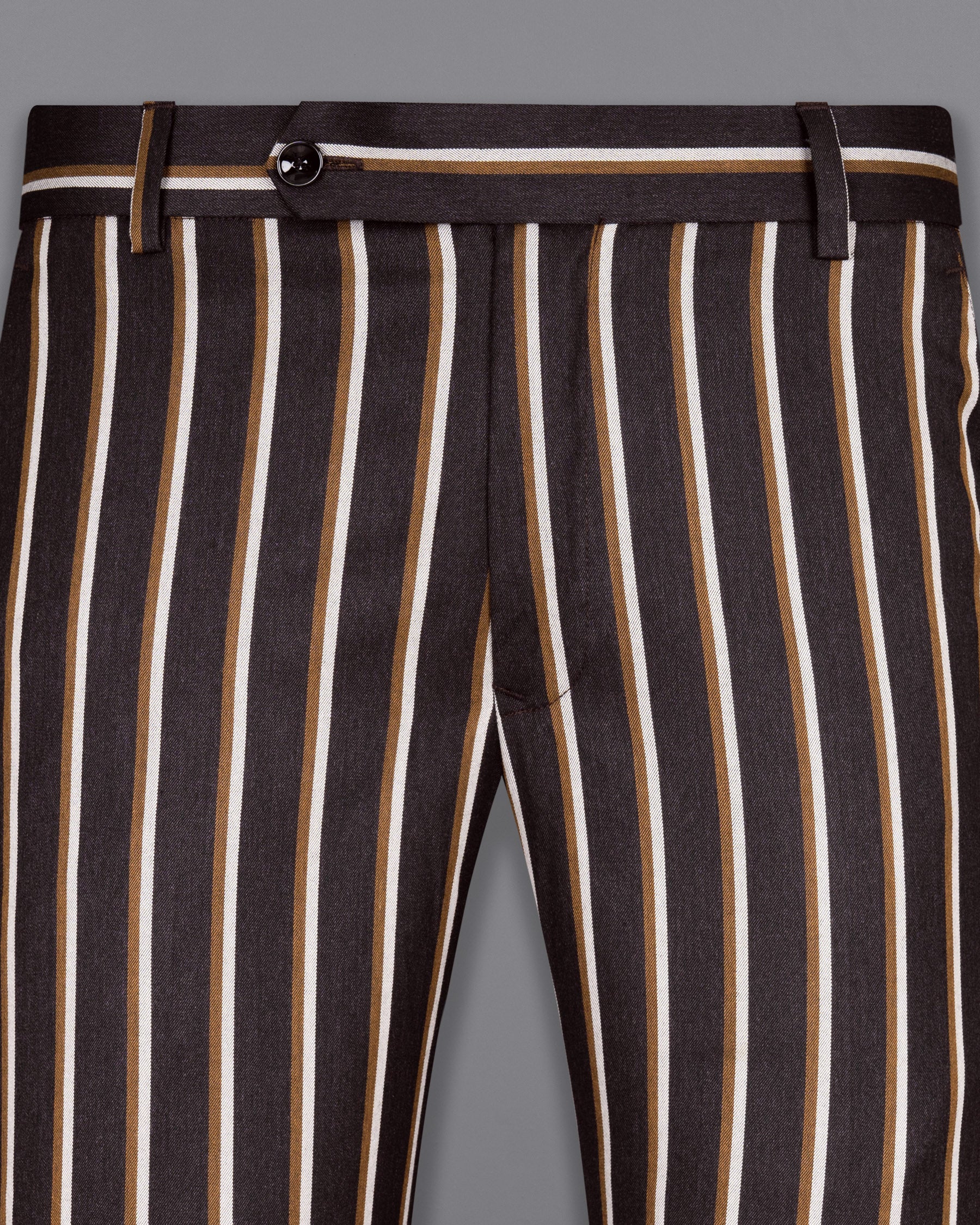 Eclipse Brown Striped Wool Rich Pant T1560-28, T1560-30, T1560-32, T1560-34, T1560-36, T1560-38, T1560-40, T1560-42, T1560-44