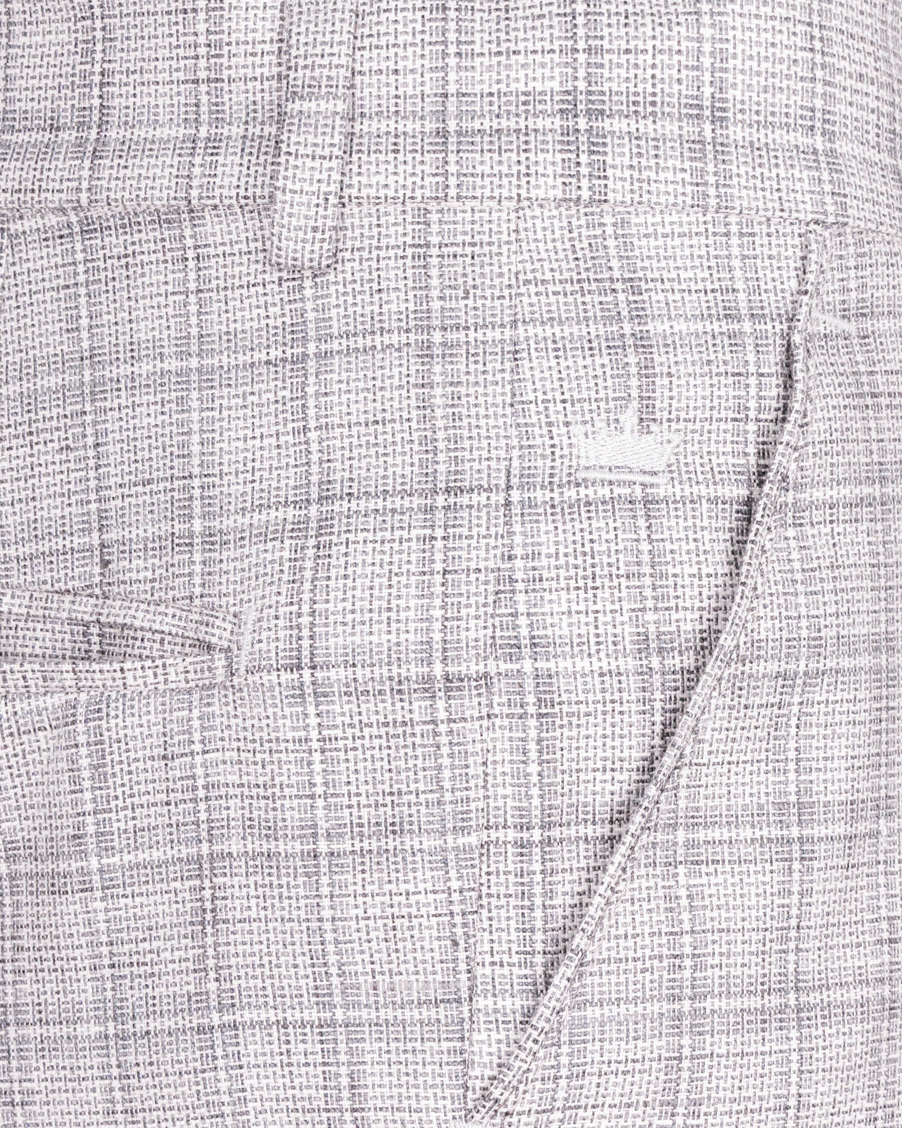 Mercury Grey Plaid Premium Cotton Pant T1562-28, T1562-30, T1562-32, T1562-34, T1562-36, T1562-38, T1562-40, T1562-42, T1562-44