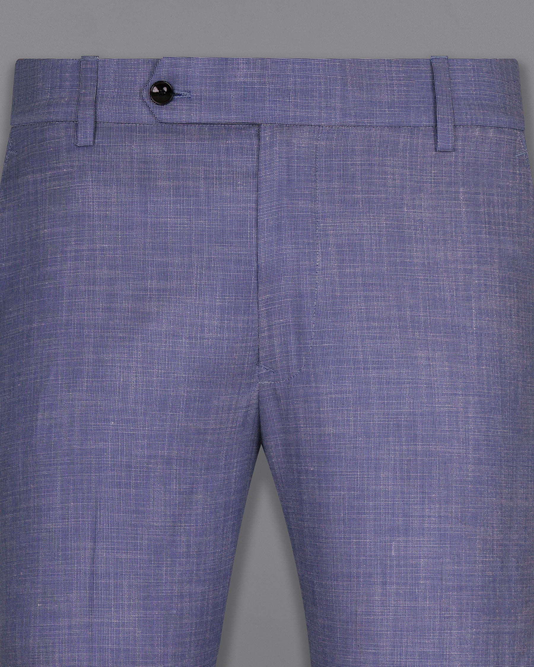 Dolphin Blue Linen Pant T1566-28, T1566-30, T1566-32, T1566-34, T1566-36, T1566-38, T1566-40, T1566-42, T1566-44