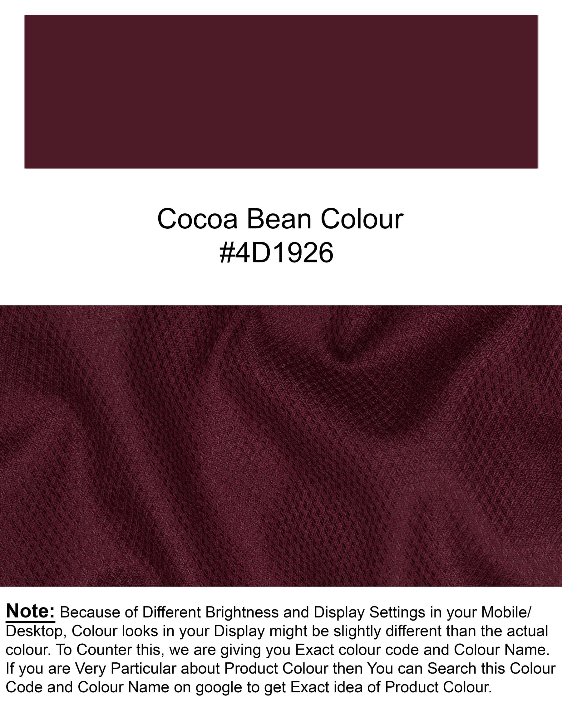 Cocoa Bean Wool Rich Pant T1572-28, T1572-30, T1572-32, T1572-34, T1572-36, T1572-38, T1572-40, T1572-42, T1572-44