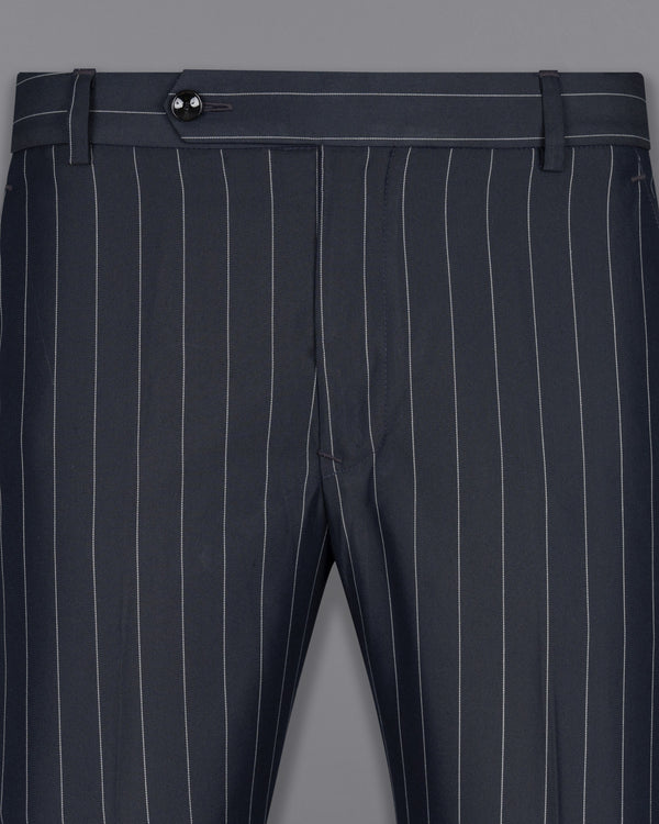 Charcoal Striped Wool Rich Pant T1590-28, T1590-30, T1590-32, T1590-34, T1590-36, T1590-38, T1590-40, T1590-42, T1590-44