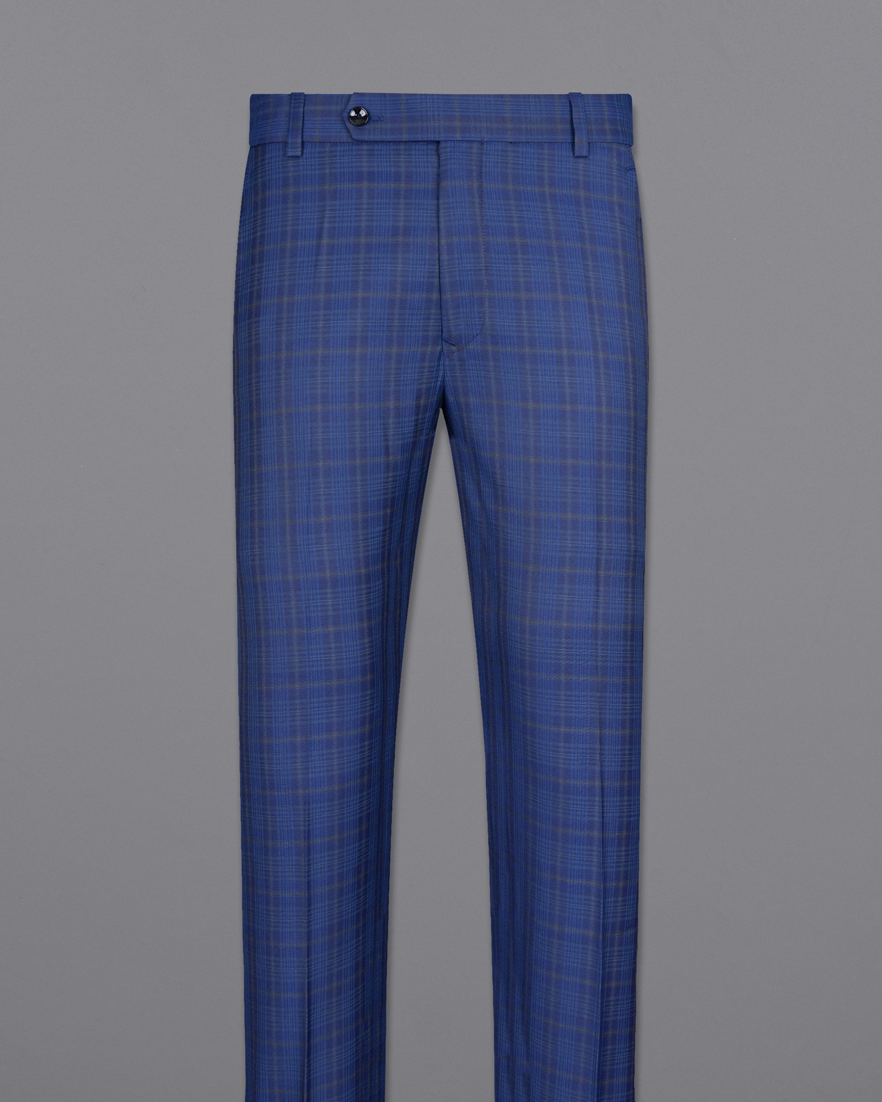 Cloud Burst Blue Plaid Wool Rich Pant T1592-28, T1592-30, T1592-32, T1592-34, T1592-36, T1592-38, T1592-40, T1592-42, T1592-44