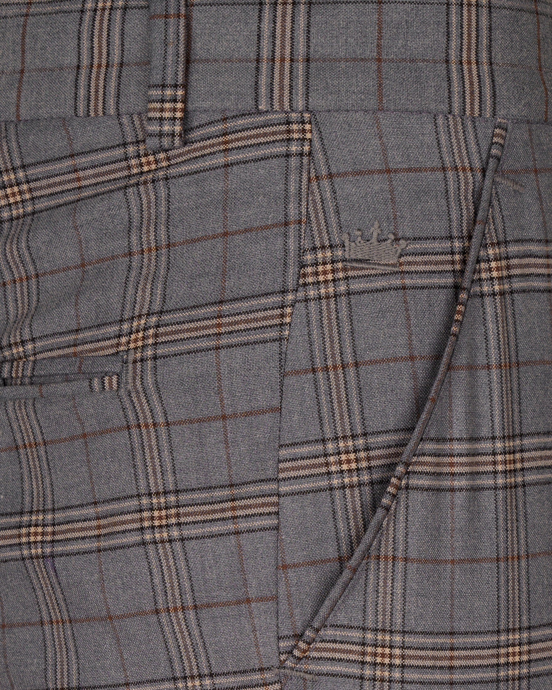 Chicago Gray Super fine Plaid Wool Rich Pant T1604-28, T1604-30, T1604-32, T1604-34, T1604-36, T1604-38, T1604-40, T1604-42, T1604-44