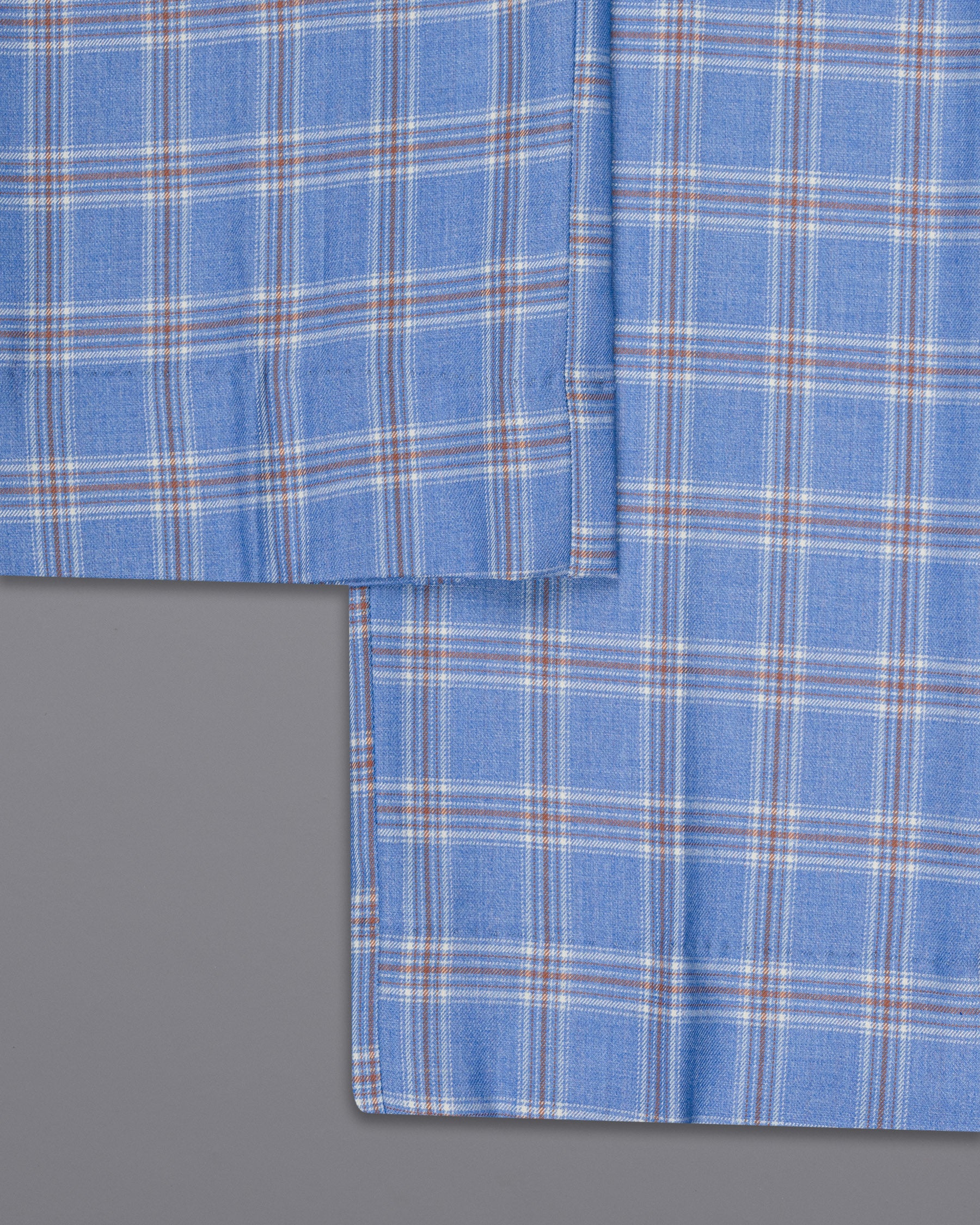 Ship Cove Blue Super fine Windowpane Wool Rich Pant T1609-28, T1609-30, T1609-32, T1609-34, T1609-36, T1609-38, T1609-40, T1609-42, T1609-44