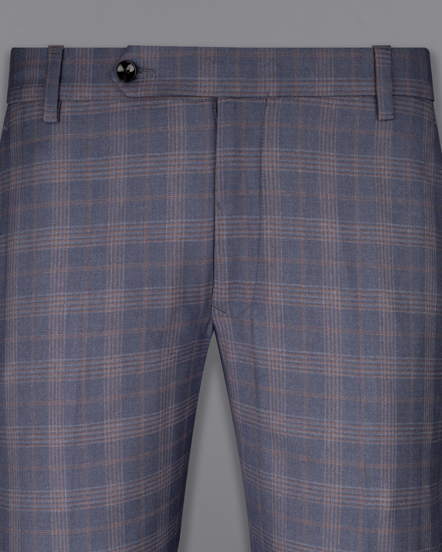 Trout Gray Super fine Checkered Wool Rich Pant T1613-28, T1613-30, T1613-32, T1613-34, T1613-36, T1613-38, T1613-40, T1613-42, T1613-44