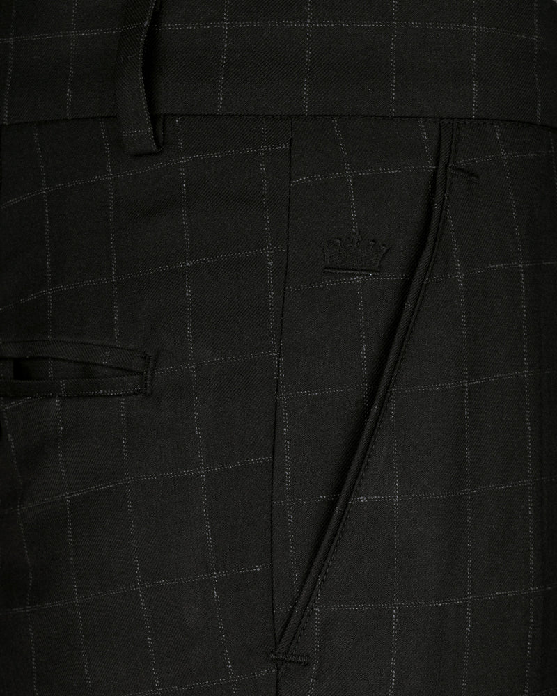 Windowpane Grey Check Suit  sevendcin