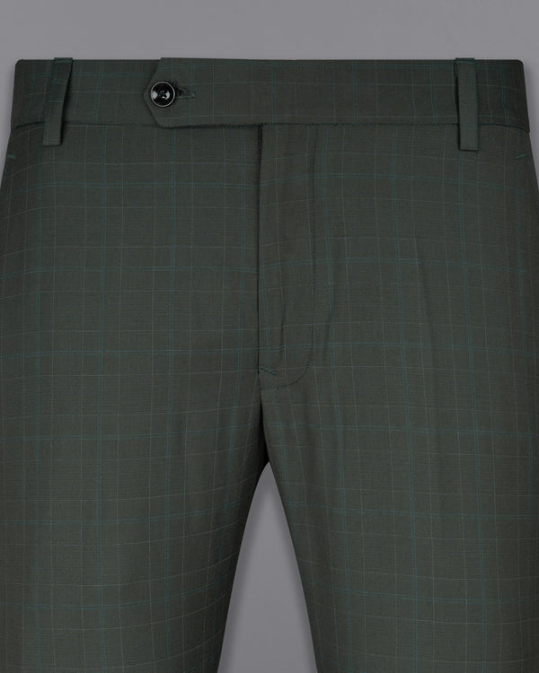 Dune Green Super fine Plaid Woolrich Pant T1627-28, T1627-30, T1627-32, T1627-34, T1627-36, T1627-38, T1627-40, T1627-42, T1627-44