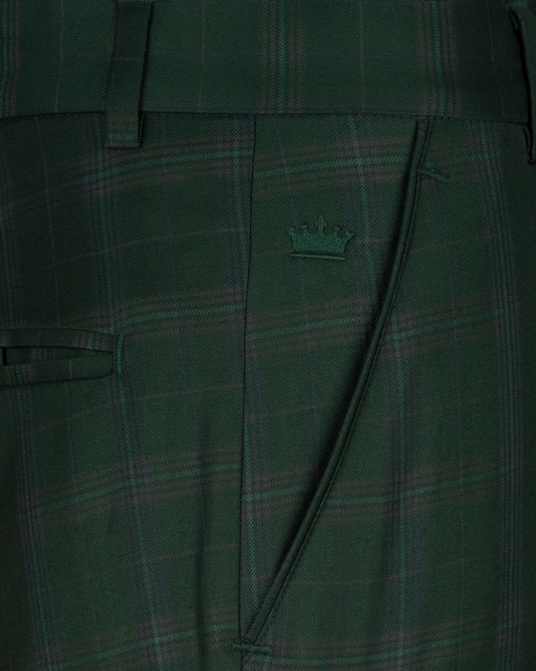 Celtic Green Super fine Plaid Woolrich Pant T1629-28, T1629-30, T1629-32, T1629-34, T1629-36, T1629-38, T1629-40, T1629-42, T1629-44