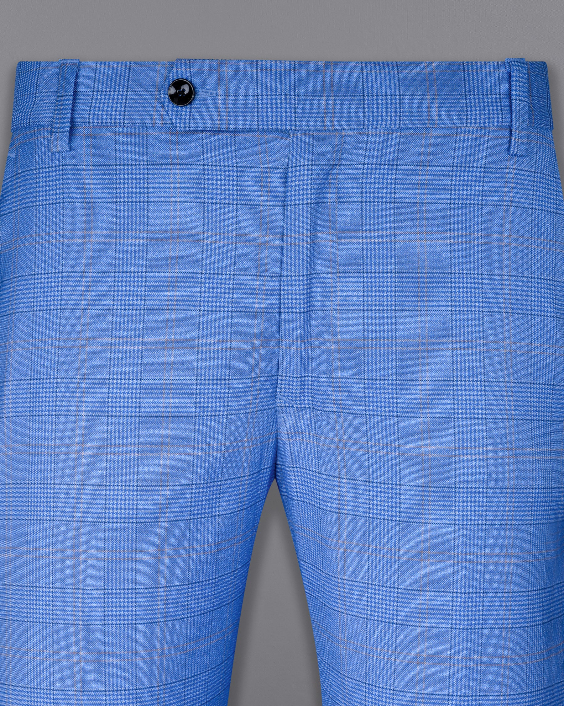 Cornflower Blue Super fine Plaid Woolrich Pant T1635-28, T1635-30, T1635-32, T1635-34, T1635-36, T1635-38, T1635-40, T1635-42, T1635-44