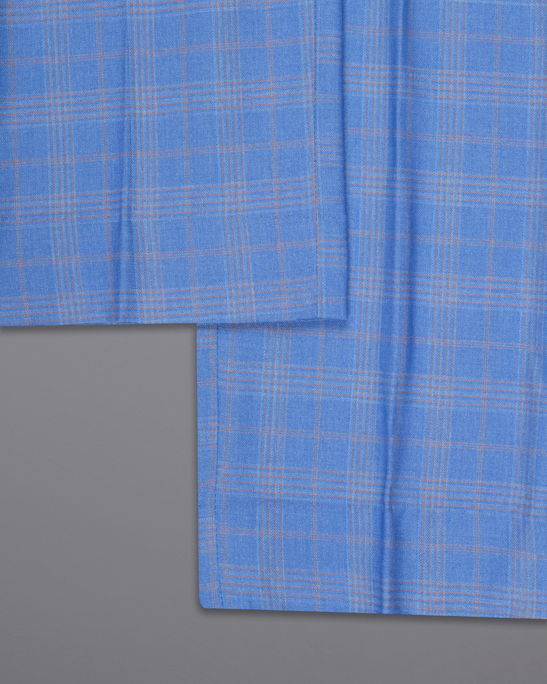 Jordy Blue Super fine Plaid Woolrich Pant T1636-28, T1636-30, T1636-32, T1636-34, T1636-36, T1636-38, T1636-40, T1636-42, T1636-44