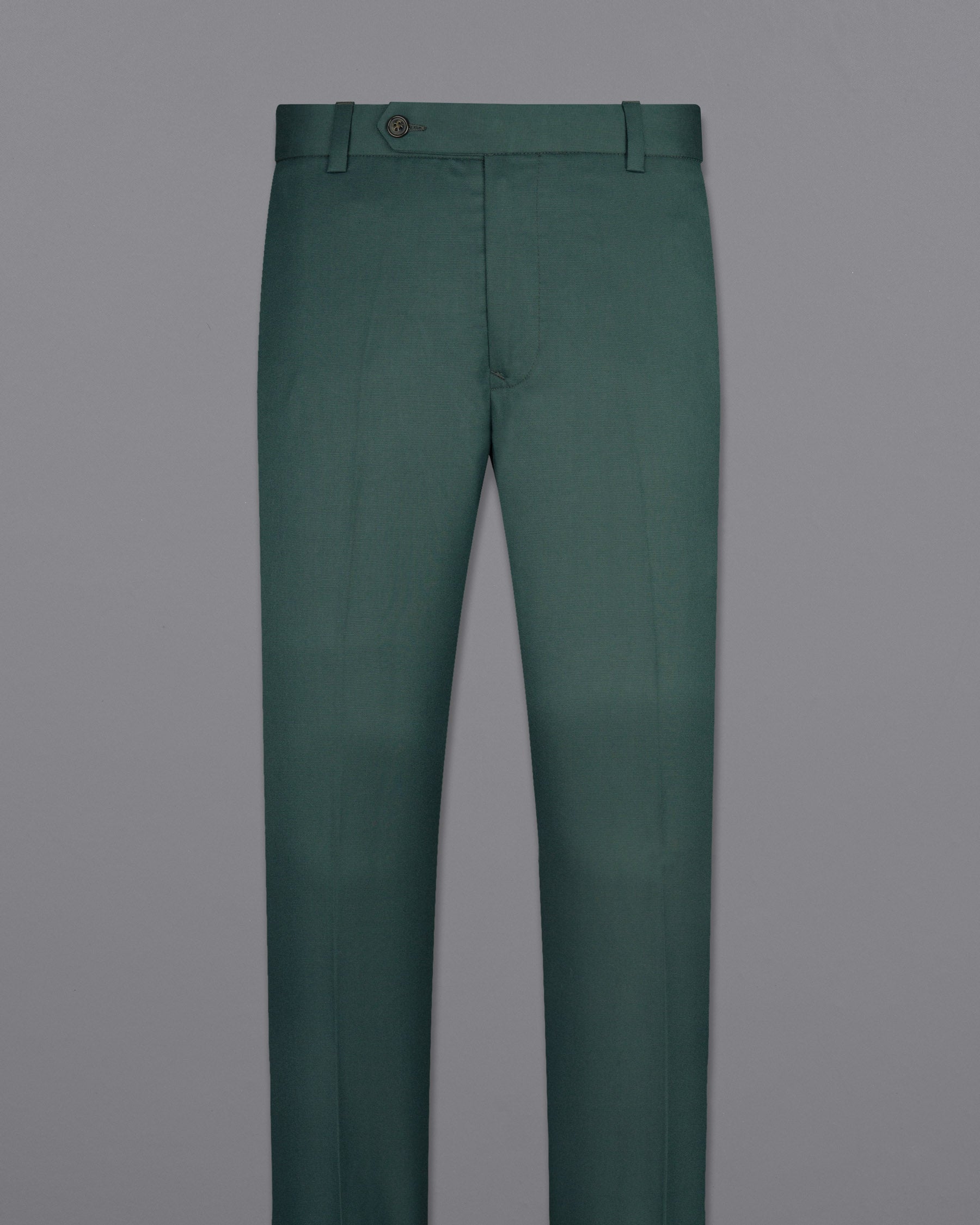 Hunter Green Textured Regular Fit Terry-Rayon Pants For Men Hunter Green Textured Regular Fit Terry-Rayon Pants For Men