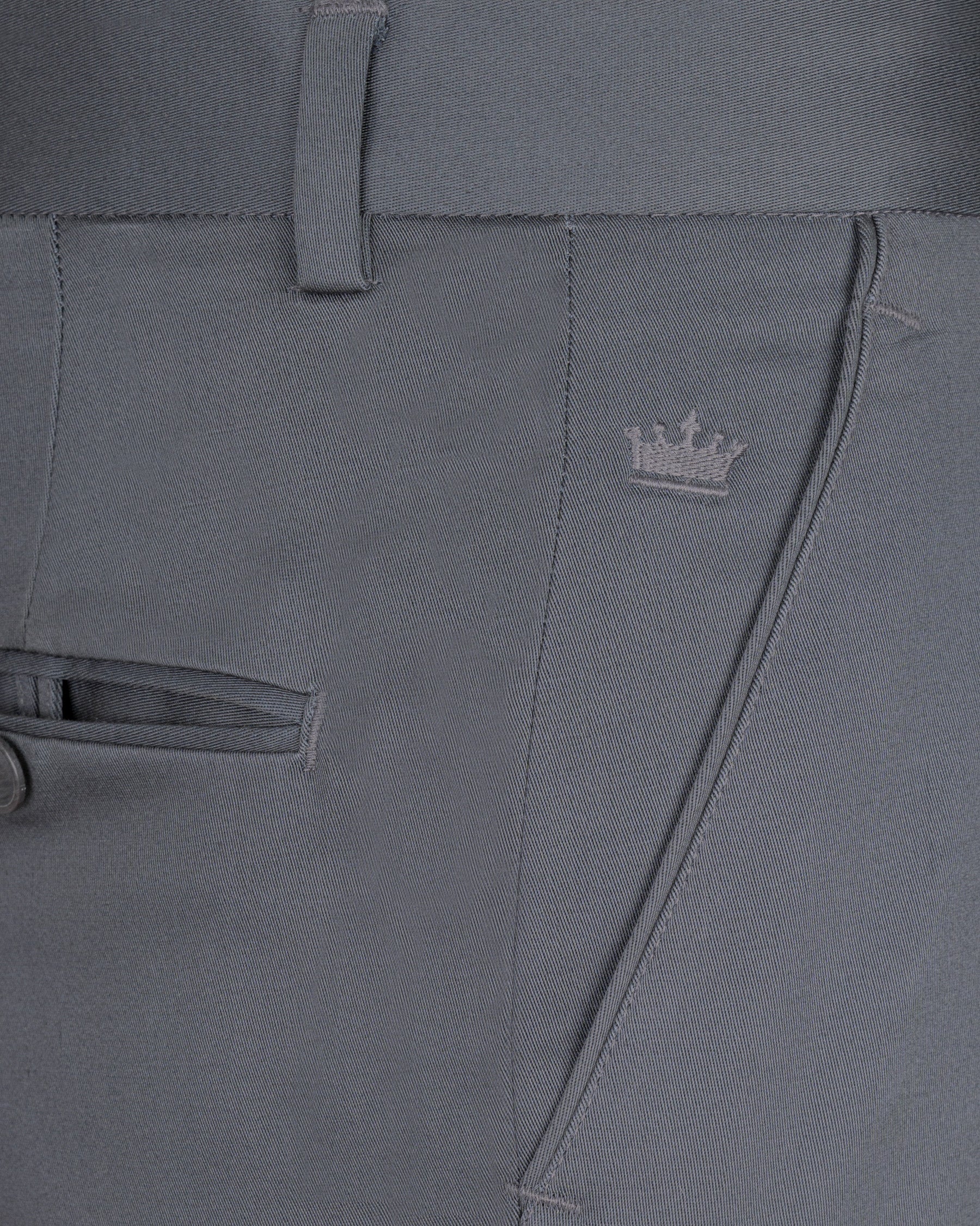 GREY PREMIUM COTTON FORMAL PANT T1706-28, T1706-30, T1706-32, T1706-34, T1706-36, T1706-38, T1706-40, T1706-42, T1706-44