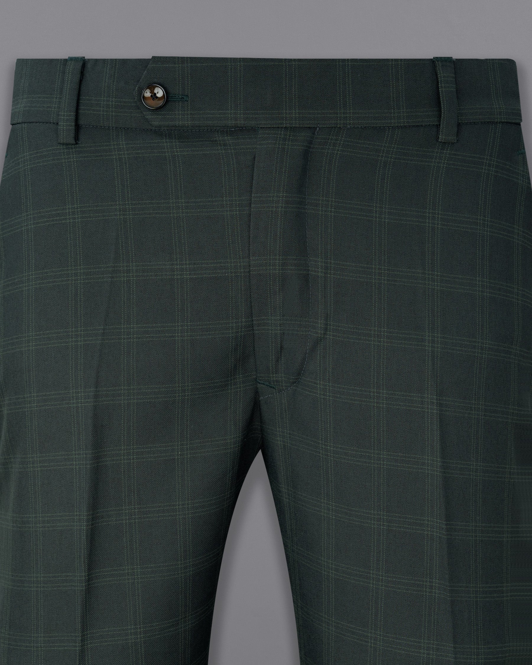 Iridium Green Windowpane Pant