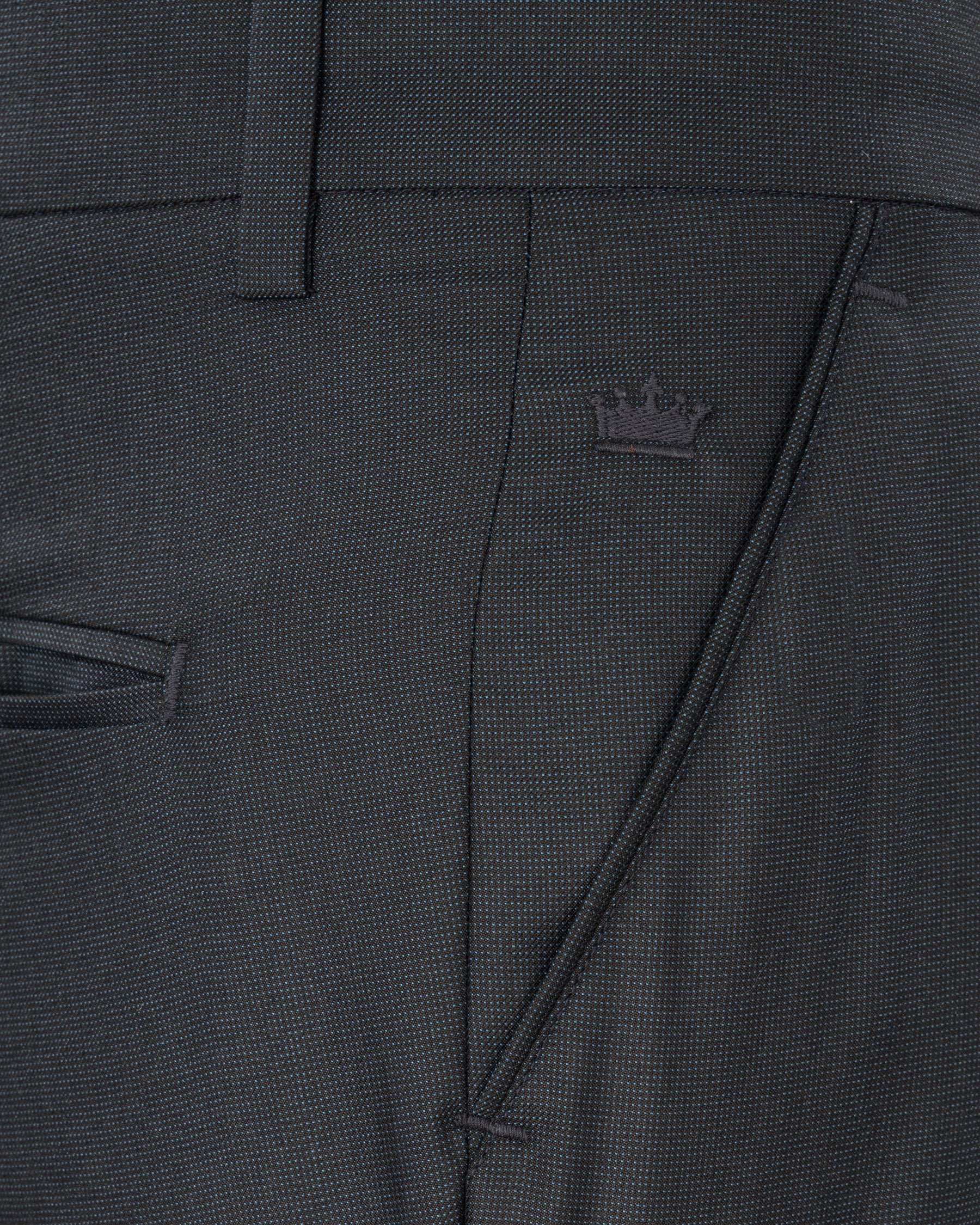 Outer Space Gray Textured Pant