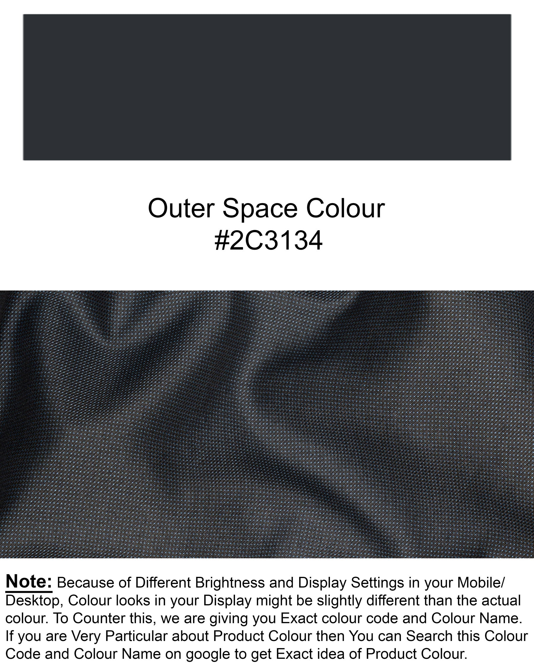 Outer Space Gray Textured Pant