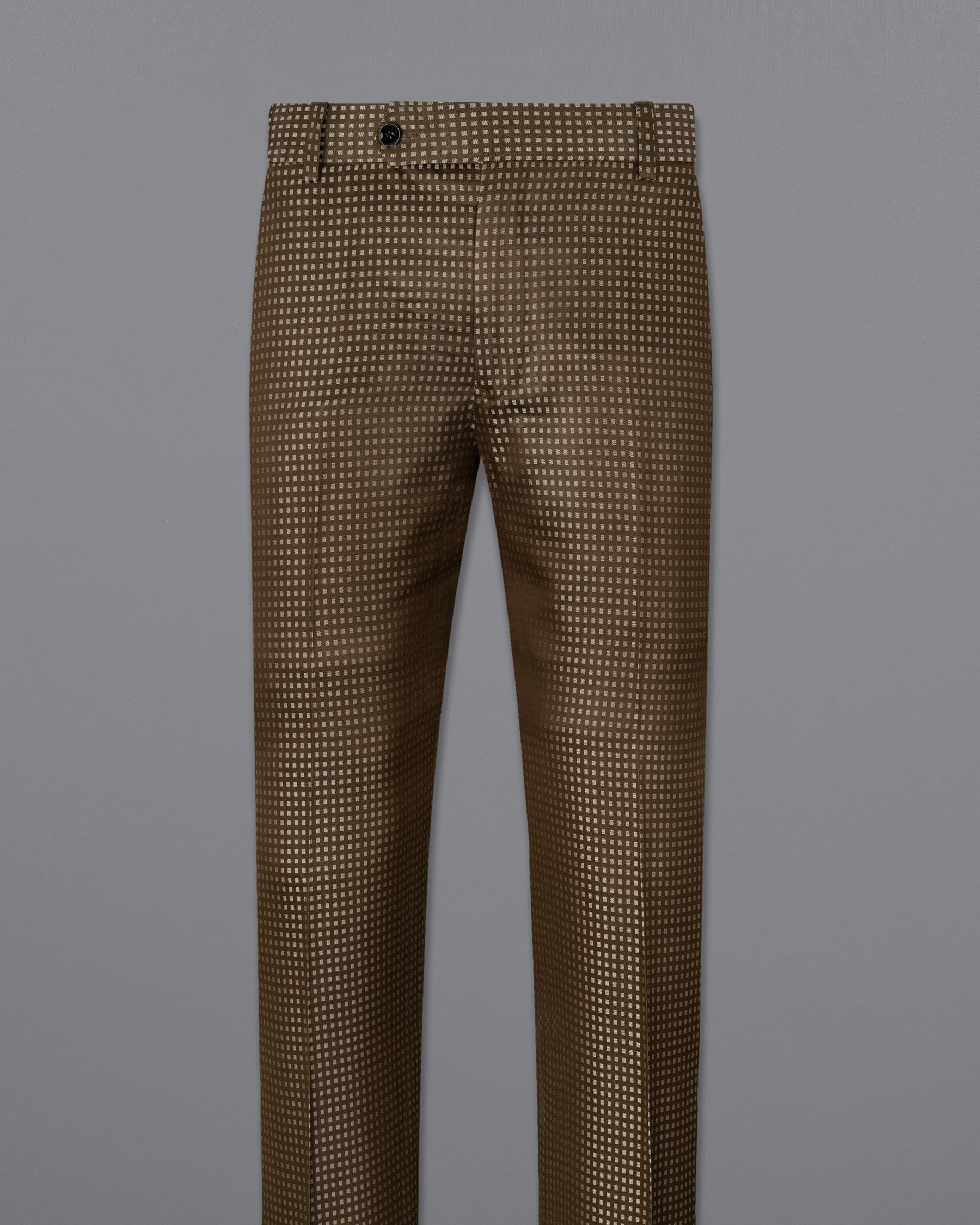 Hemlock Brown Geometric Textured Pant