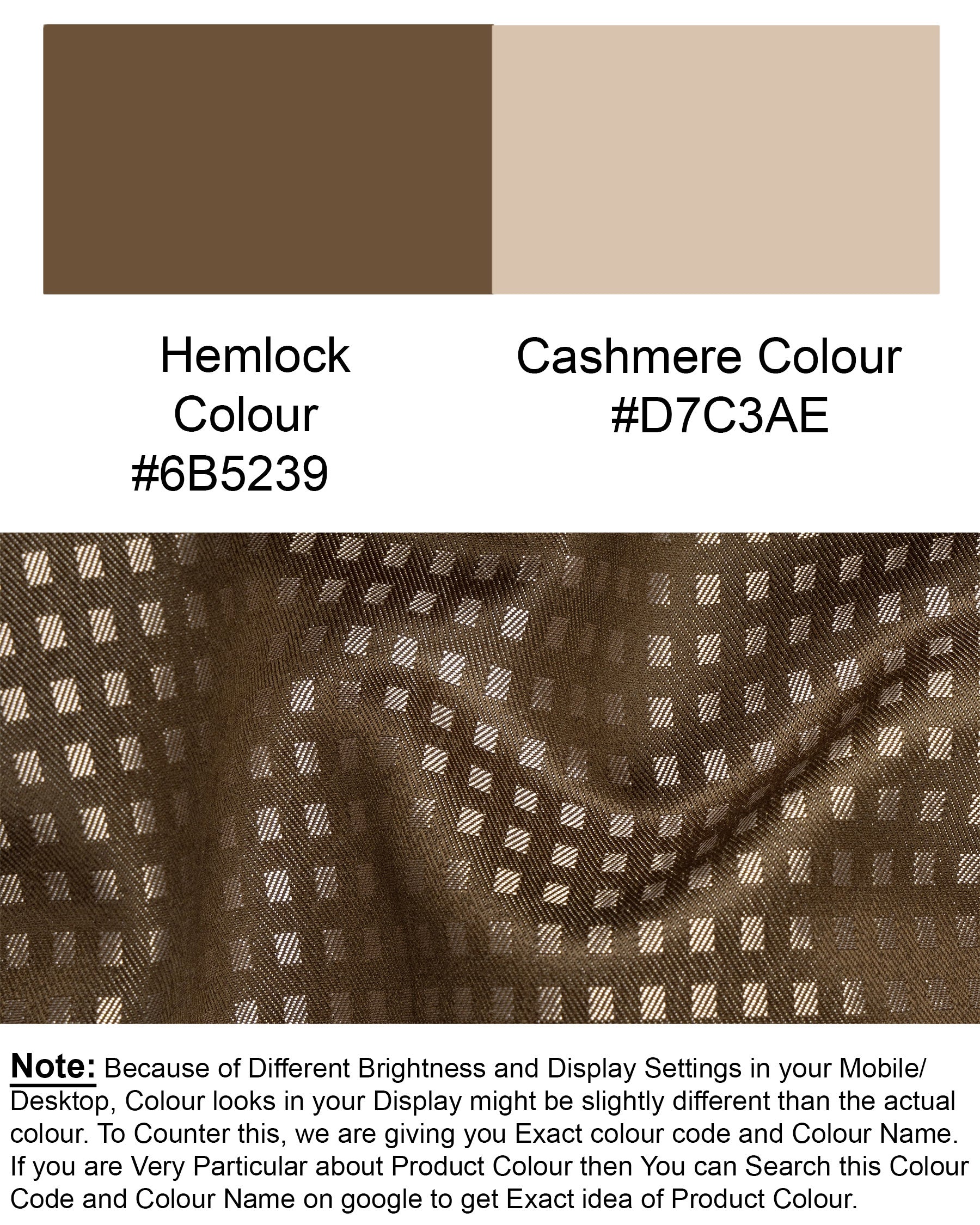 Hemlock Brown Geometric Textured Pant
