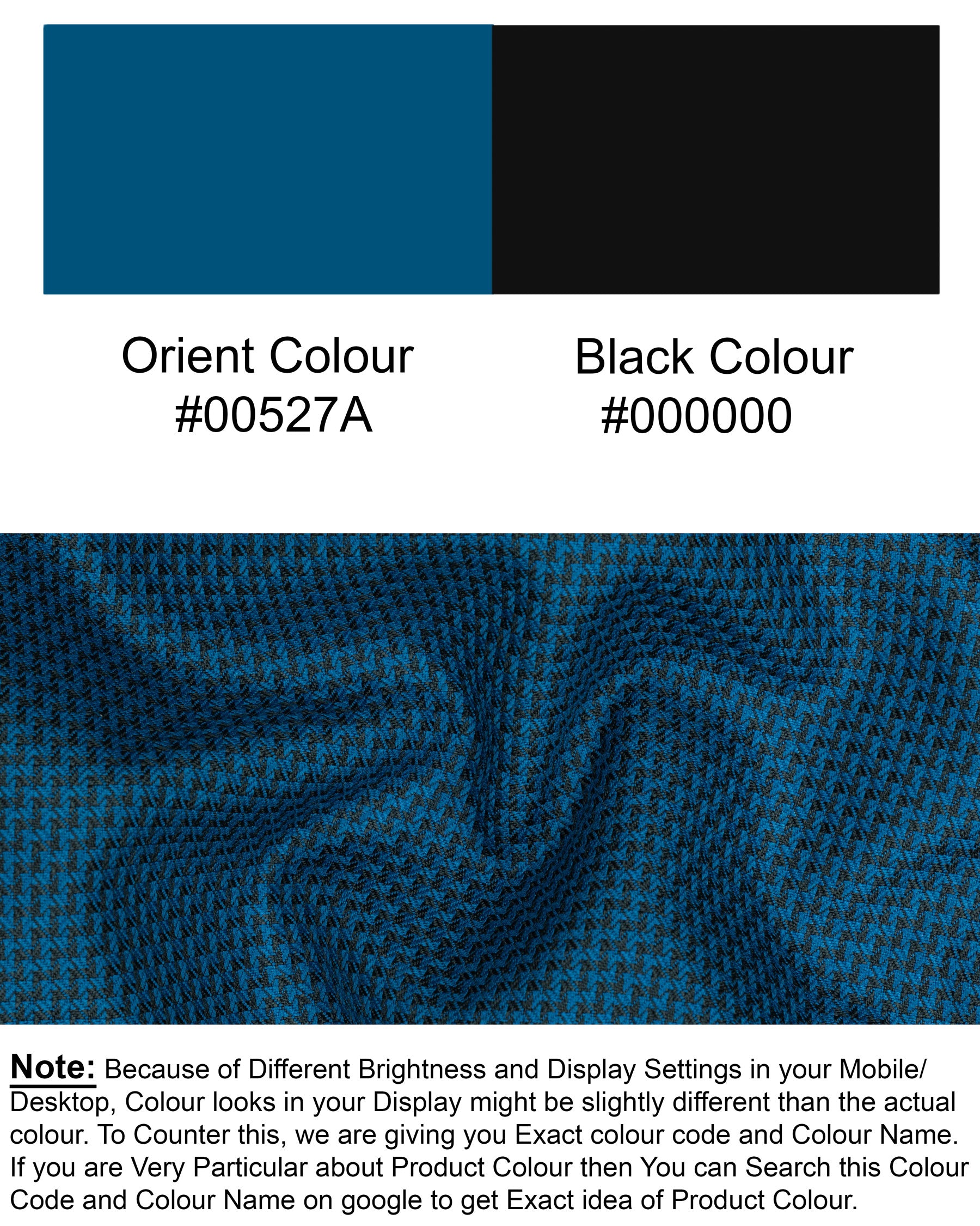 Orient Blue and Black Textured Pant T1751-28, T1751-30, T1751-32, T1751-34, T1751-36, T1751-38, T1751-40, T1751-42, T1751-44