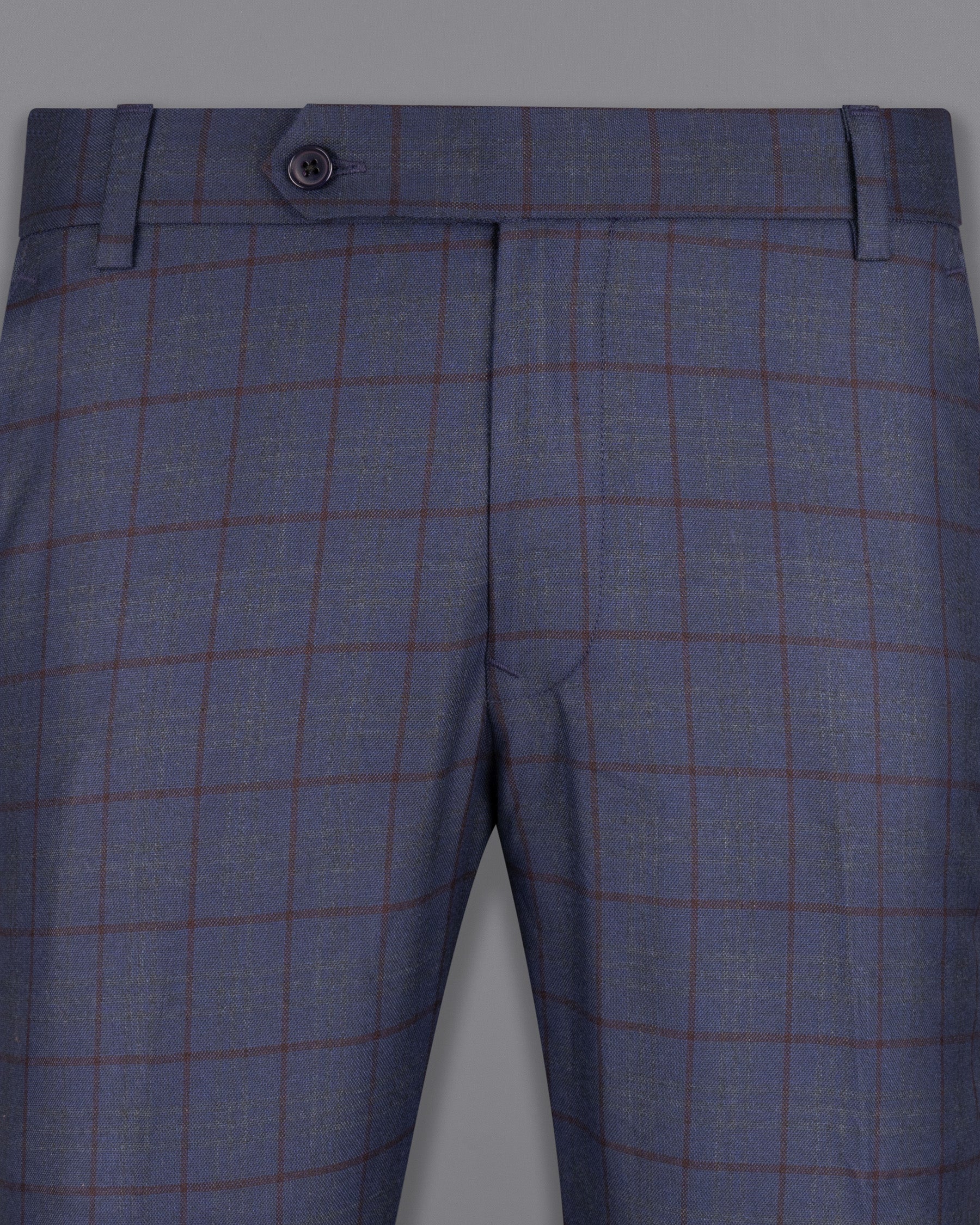 River Bed Blue Windowpane Pant T1771-28, T1771-30, T1771-32, T1771-34, T1771-36, T1771-38, T1771-40, T1771-42, T1771-44