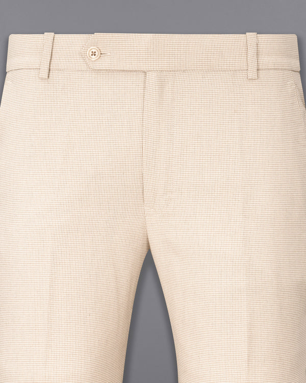 Parchment Cream Houndstooth Pant T1842-28, T1842-30, T1842-32, T1842-34, T1842-36, T1842-38, T1842-40, T1842-42, T1842-44