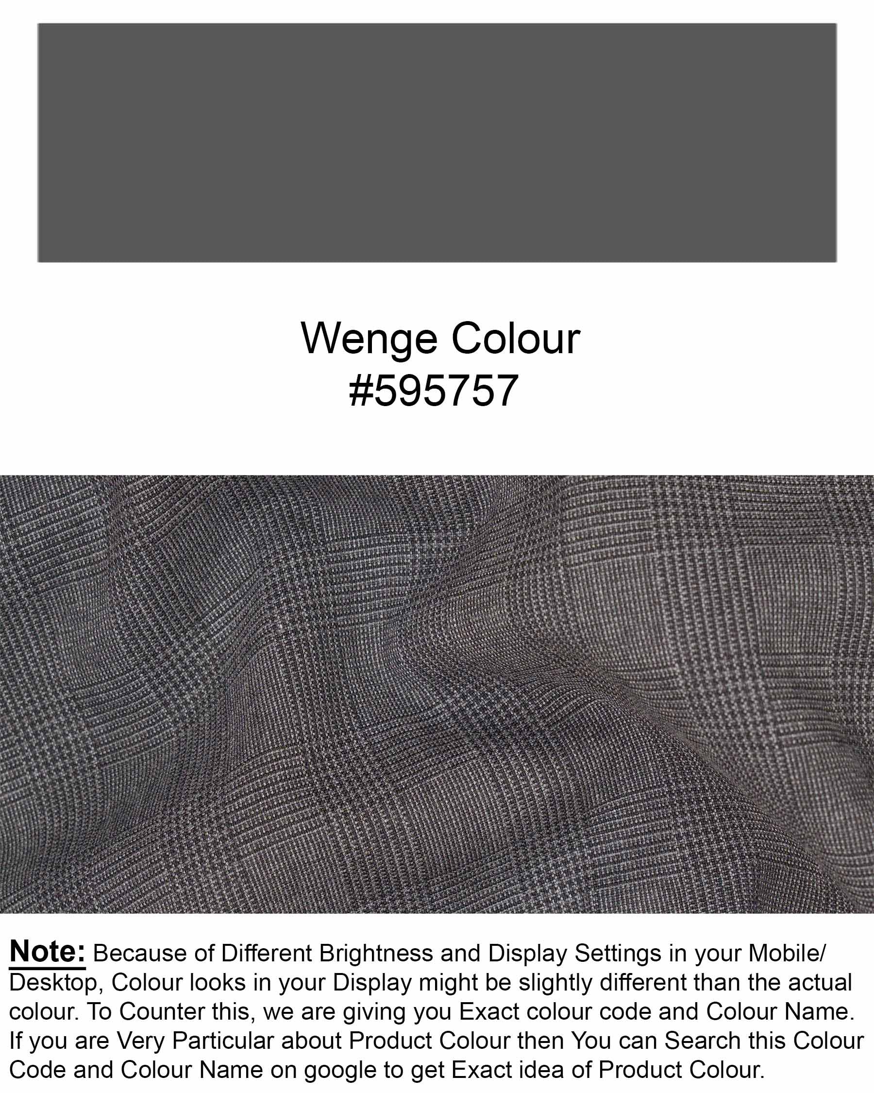 Wenge Gray Subtle Plaid Pant T1844-28, T1844-30, T1844-32, T1844-34, T1844-36, T1844-38, T1844-40, T1844-42, T1844-44