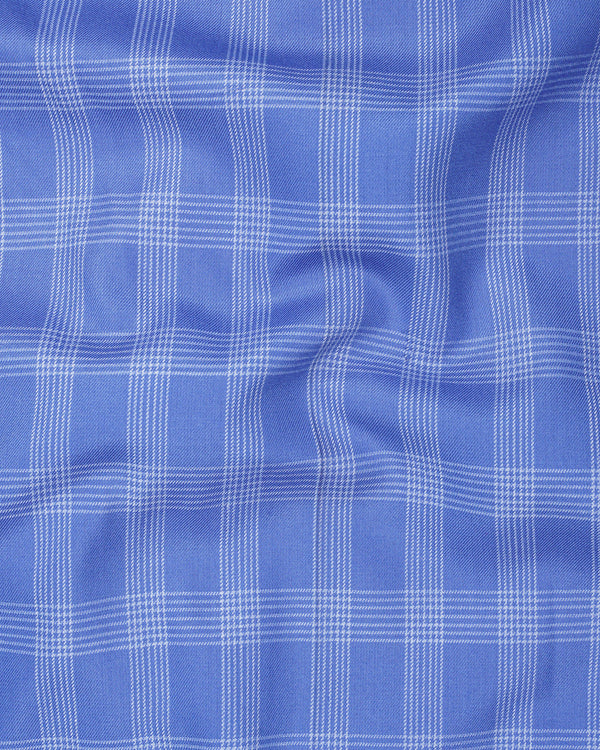 Glaucous Blue Plaid Pant T1860-28, T1860-30, T1860-32, T1860-34, T1860-36, T1860-38, T1860-40, T1860-42, T1860-44