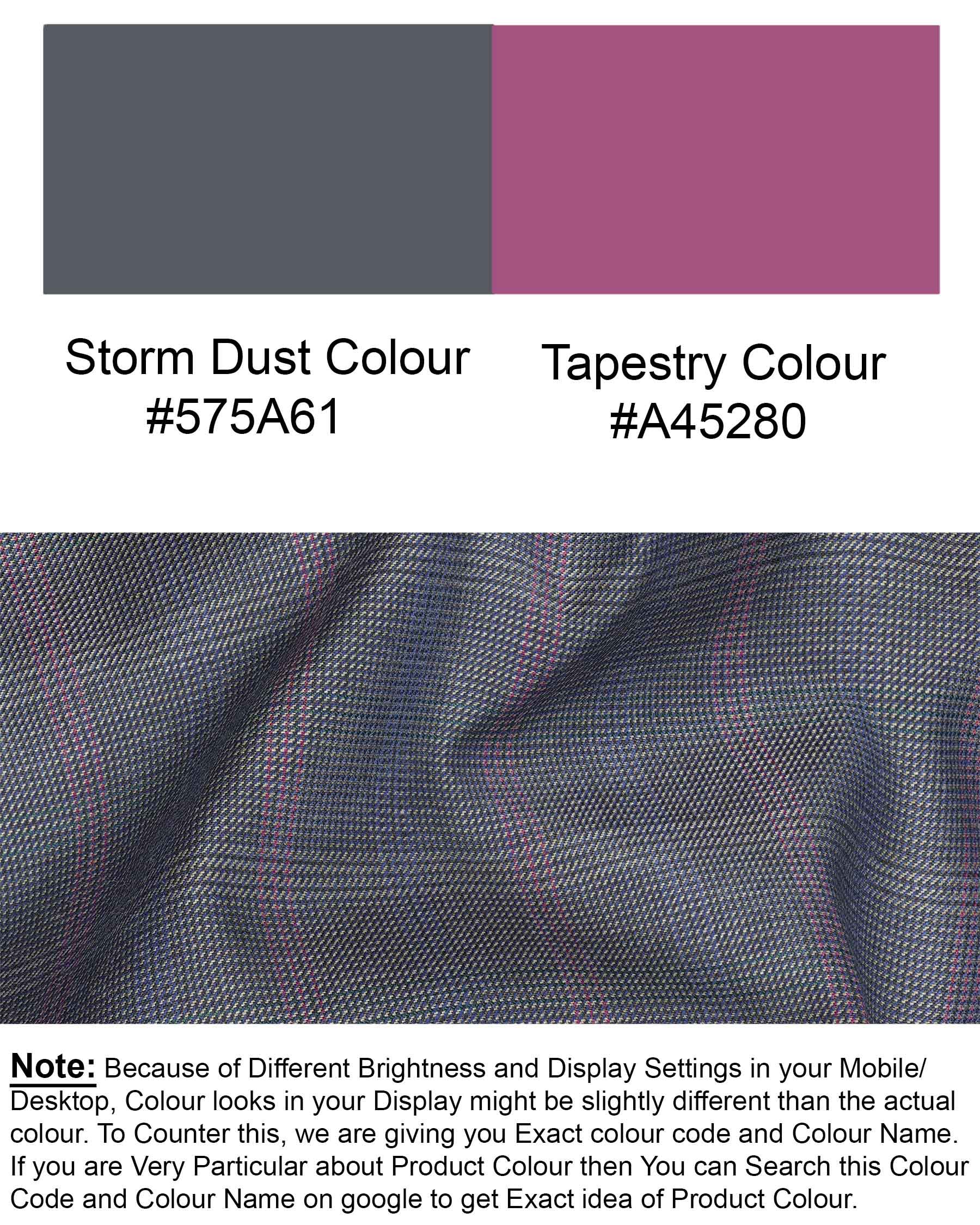 Storm Dust Plaid Pant T1889-28, T1889-30, T1889-32, T1889-34, T1889-36, T1889-38, T1889-40, T1889-42, T1889-44