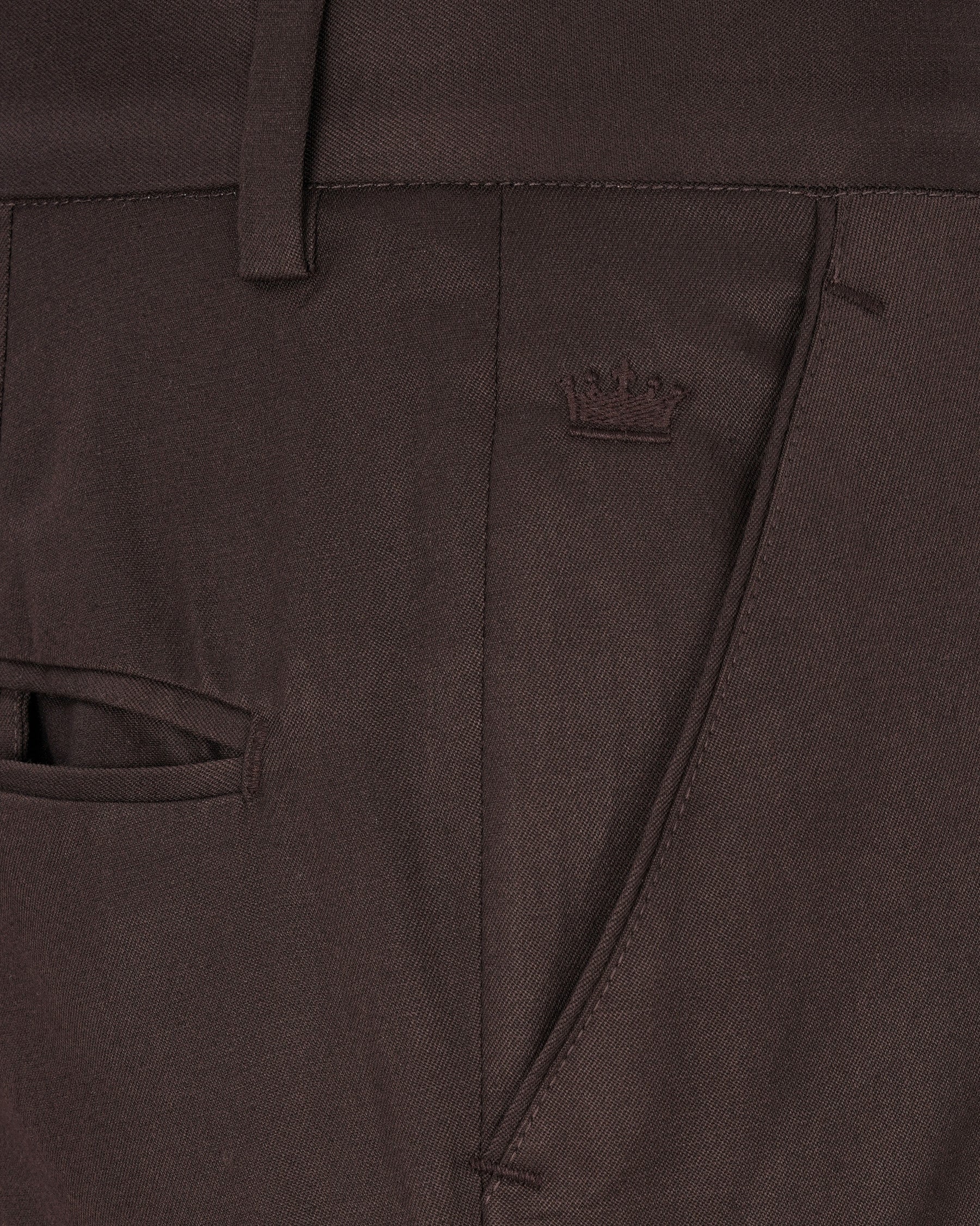 Bistre Brown Solid Pant T1910-28, T1910-30, T1910-32, T1910-34, T1910-36, T1910-38, T1910-40, T1910-42, T1910-44