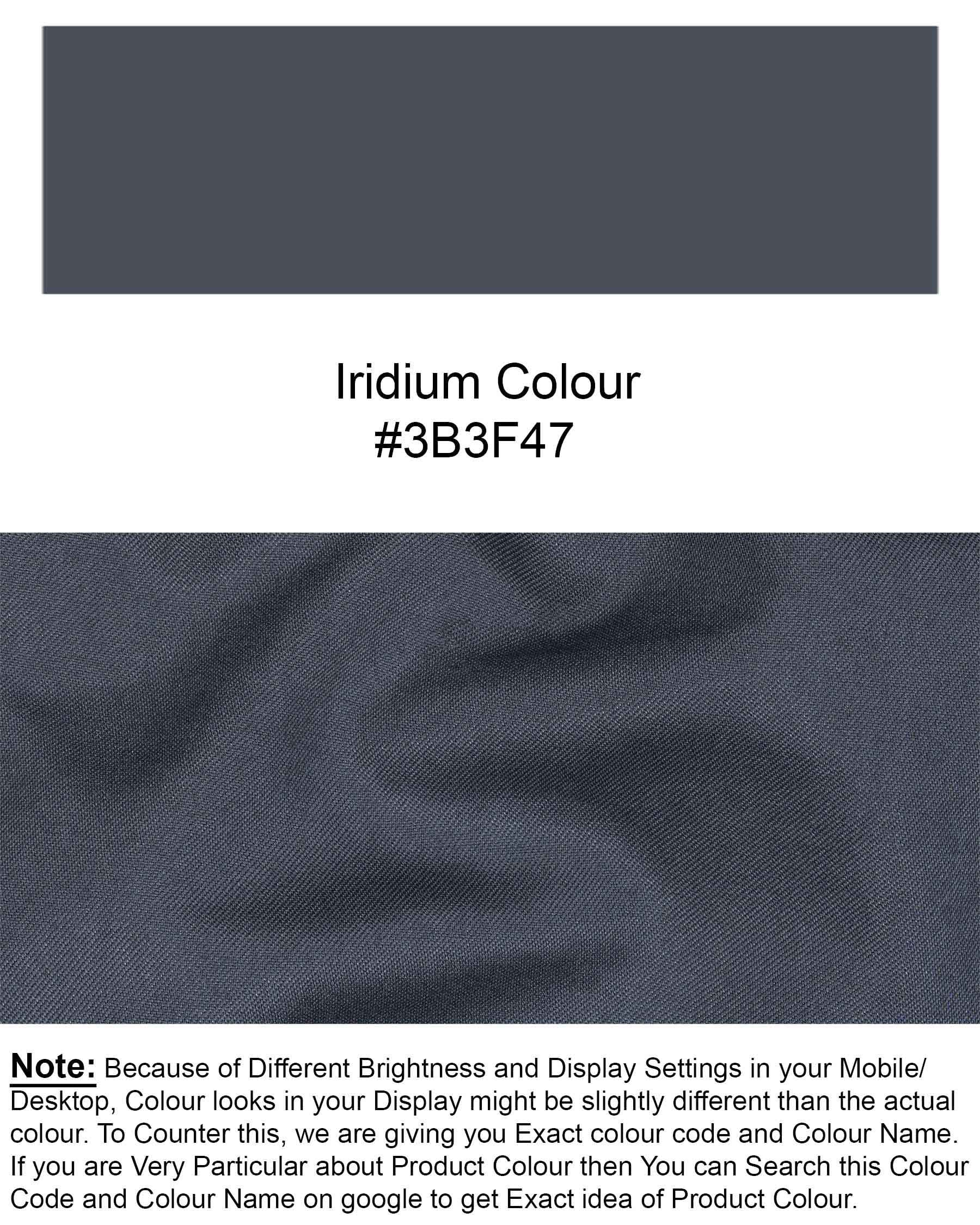 Iridium Grey Solid Pant T1913-28, T1913-30, T1913-32, T1913-34, T1913-36, T1913-38, T1913-40, T1913-42, T1913-44