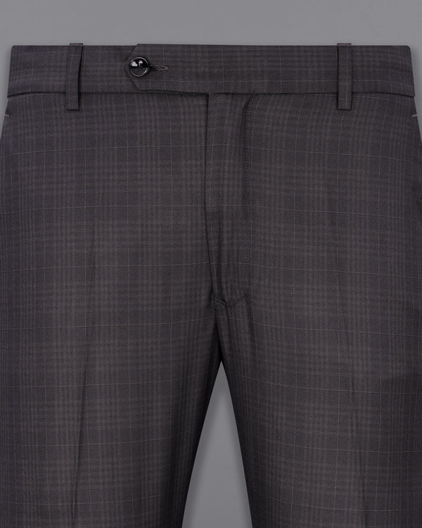 Charcoal Brown Plaid Pant T1928-28, T1928-30, T1928-32, T1928-34, T1928-36, T1928-38, T1928-40, T1928-42, T1928-44