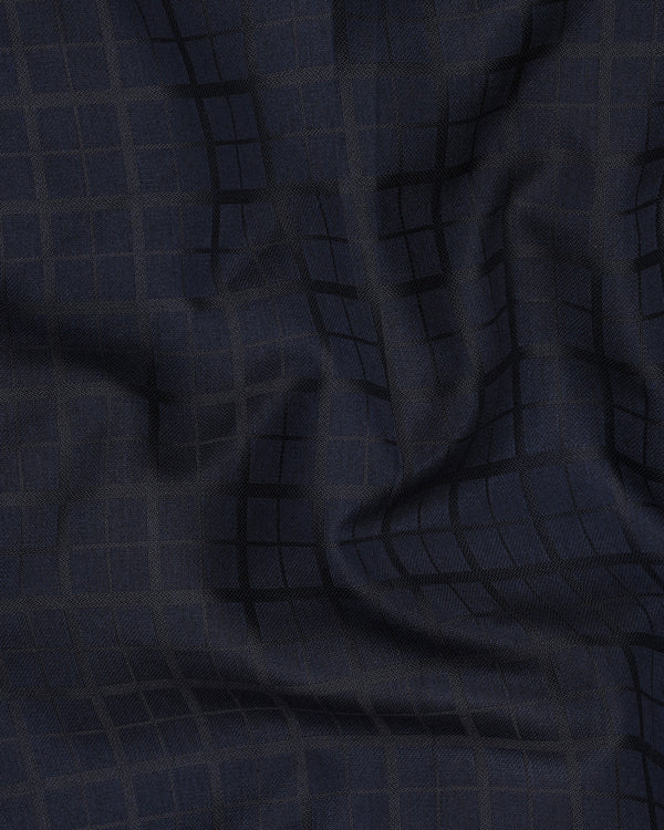 Bleached Cedar Navy Blue Plaid Pant T1938-28, T1938-30, T1938-32, T1938-34, T1938-36, T1938-38, T1938-40, T1938-42, T1938-44