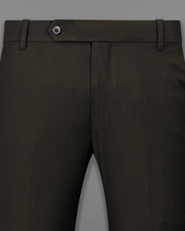 Coffee Bean Brown Pure Wool Pant T2036-28, T2036-30, T2036-32, T2036-34, T2036-36, T2036-38, T2036-40, T2036-42, T2036-44