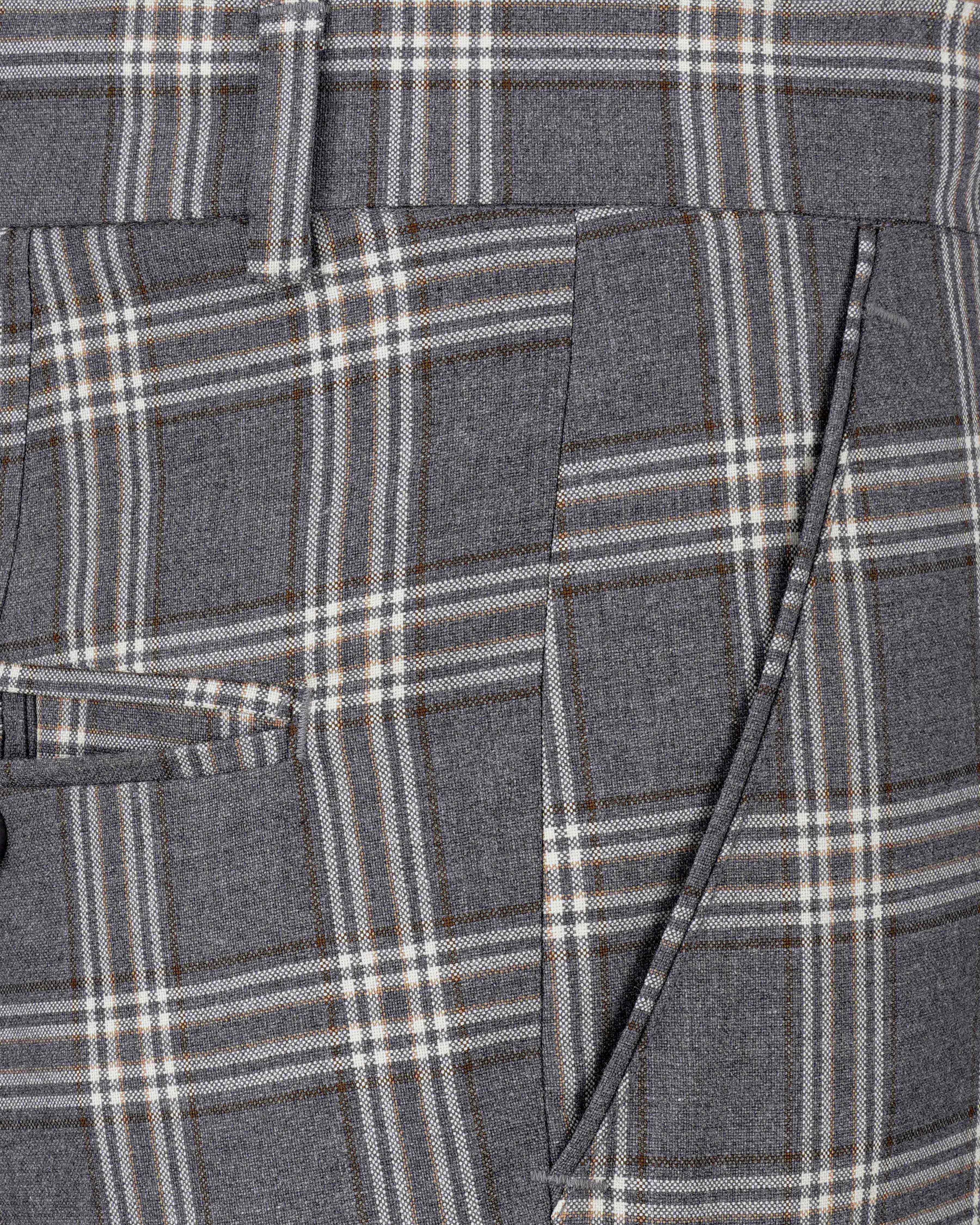 Smoky Gray Plaid Pant T2058-28, T2058-30, T2058-32, T2058-34, T2058-36, T2058-38, T2058-40, T2058-42, T2058-44